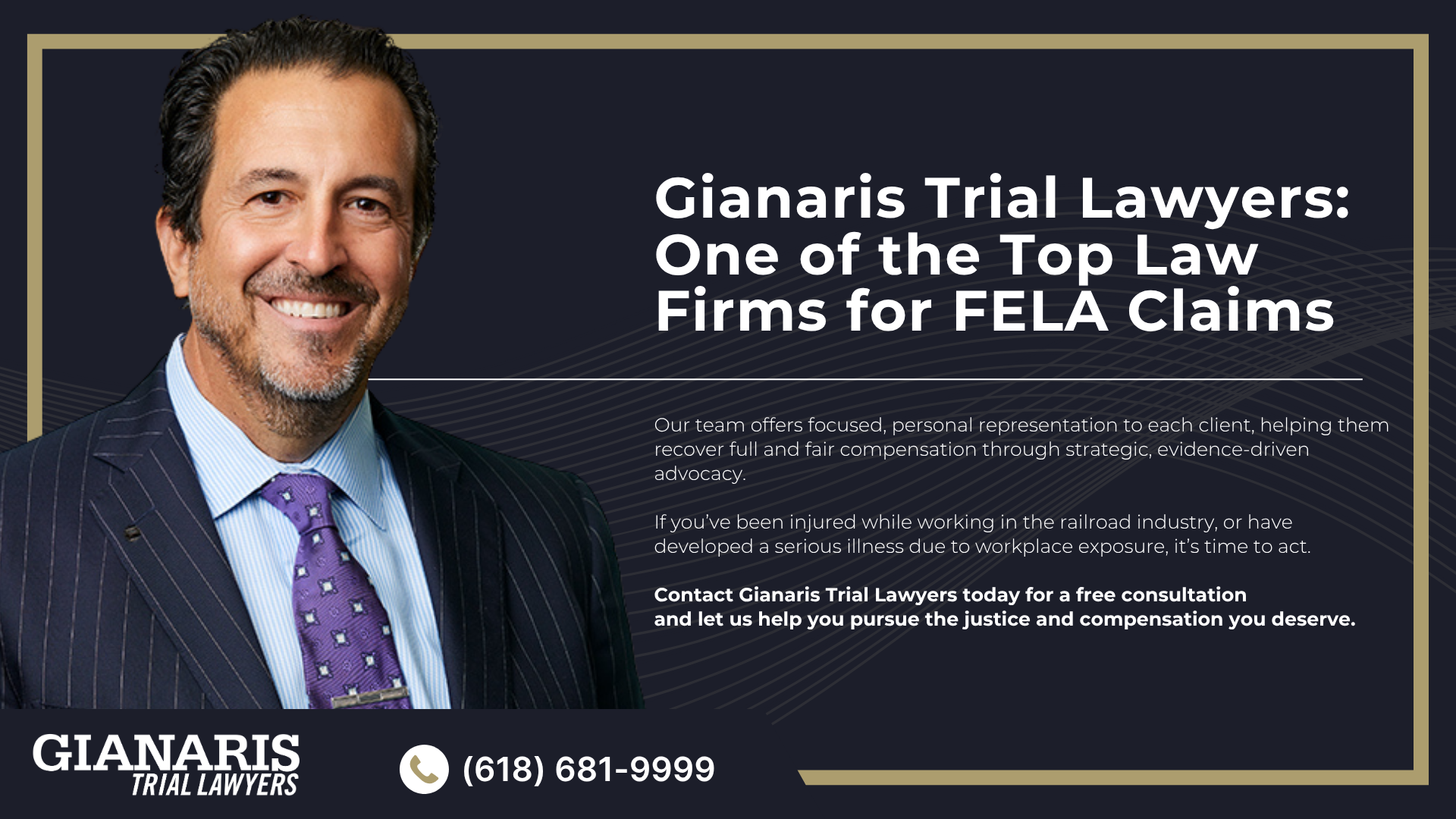 Ted Gianaris_ Experienced FELA Lawyer Based in the St. Louis Area; How Much Does it Cost to Hire a FELA Lawyer from Gianaris Trial Lawyers; An Overview of the Federal Employers Liability Act (FELA); Types of Injures Commonly Claimed Under FELA (2); How Long Do You Have to File a FELA Claim; Why Should You Hire a FELA Attorney for Your Claim; Railroad Cancer Claims_ An Area of Our Expertise; The Legal Process for a FELA Lawsuit in Missouri; Gathering Evidence for a FELA Claim; Recoverable Damages Under FELA; Gianaris Trial Lawyers_ One of the Top Law Firms for FELA Claims