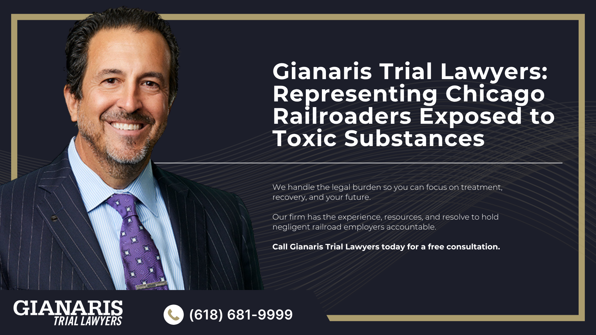 Types of Chemical Exposures in the Railroad Industry; Cancers and Serious Health Problems Railroad Workers Suffer; What is the Federal Employers Liability Act (FELA) and How Does it Benefit Injured Railroad Workers; What Types of Injuries and Illnesses are Covered by FELA; Can I Sue for Wrongful Death of a Loved One Through FELA; Major Chicago Rail Yards, Depots, and Train Operations; Gianaris Trial Lawyers_ Representing Chicago Railroaders Exposed to Toxic Substances
