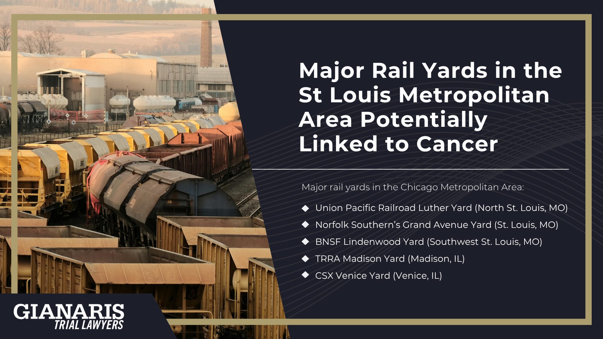 Types of Occupational Exposures on the Railroad Linked to Cancer Risk; Types of Cancer Linked to Chemical Exposure in the Railroad Industry; Major Rail Yards in the St Louis Metropolitan Area Potentially Linked to Cancer