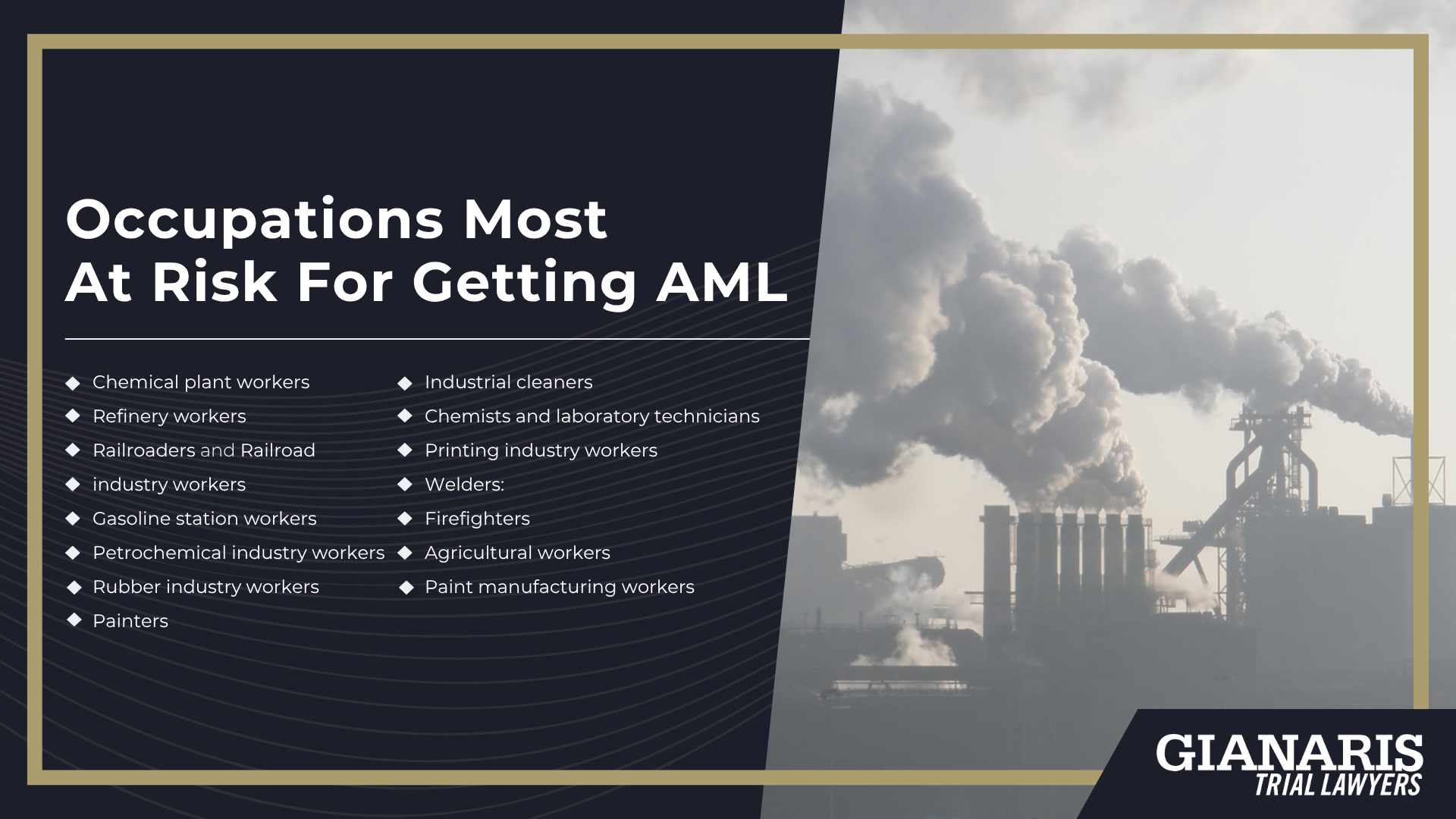 Symptoms of AML; Risk Factors for Getting AML; Occupations Most At Risk For Getting AML