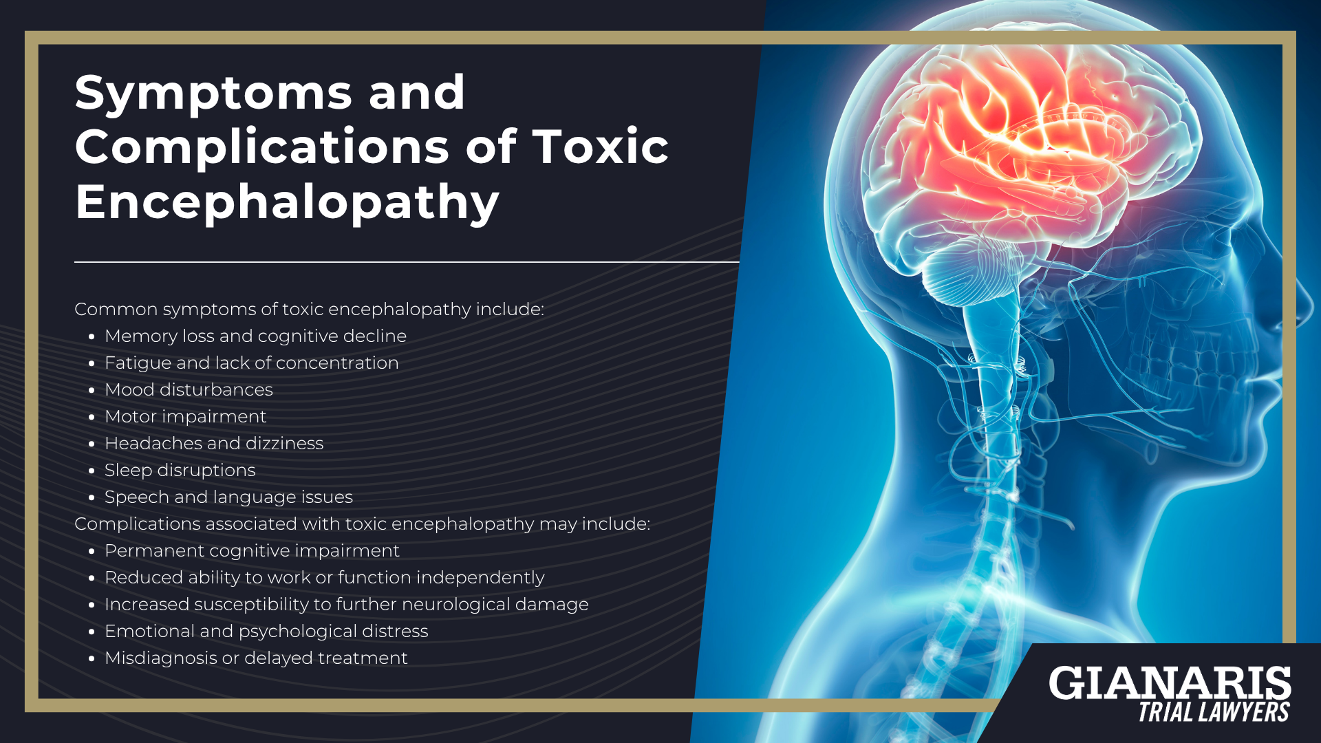 Railroad Jobs Linked to an Increased Risk of Toxic Encephalopathy; About Toxic Encephalopathy; Symptoms and Complications of Toxic Encephalopathy