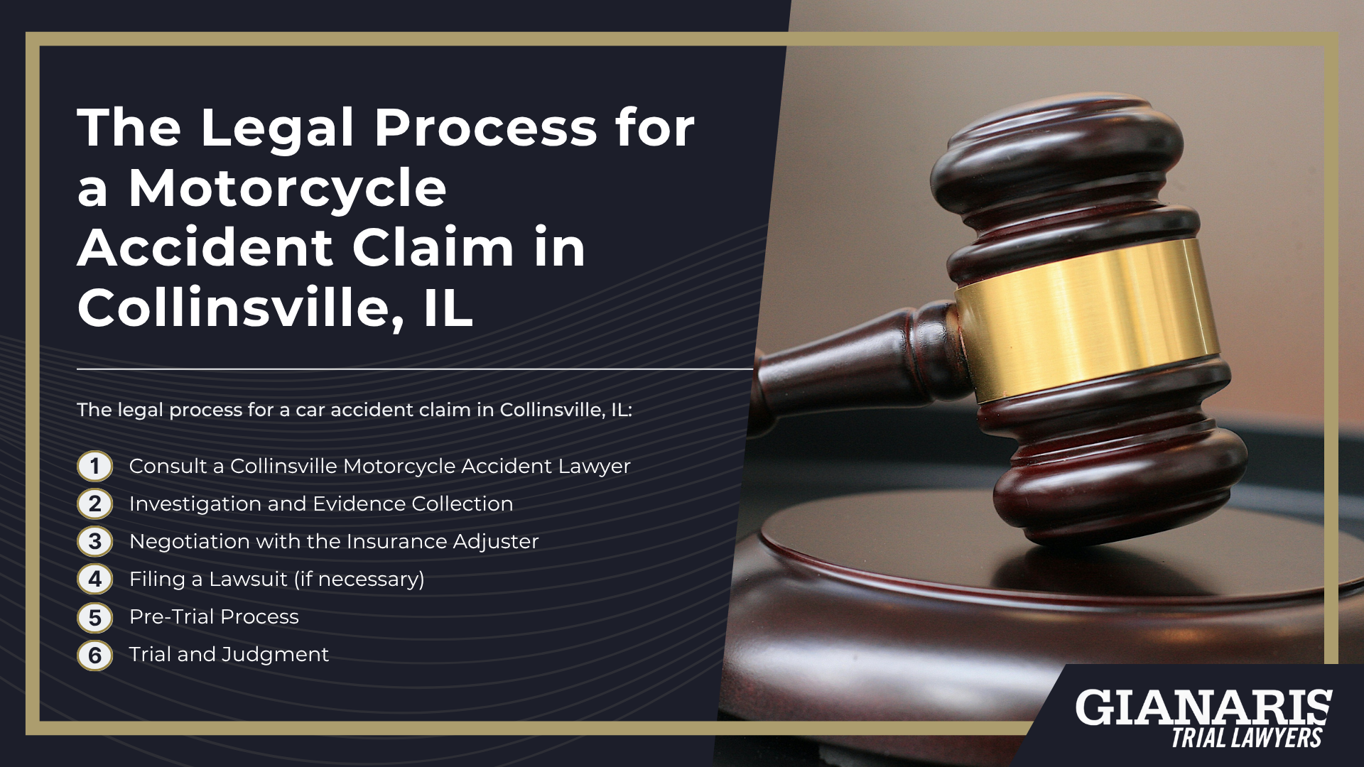 Need Help from an Experienced Motorcycle Accident Attorney? Meet Our Team; How Much Does it Cost to Hire a Motorcycle Accident Attorney from Gianaris Trial Lawyers; The Legal Process for a Motorcycle Accident Claim in Collinsville, IL