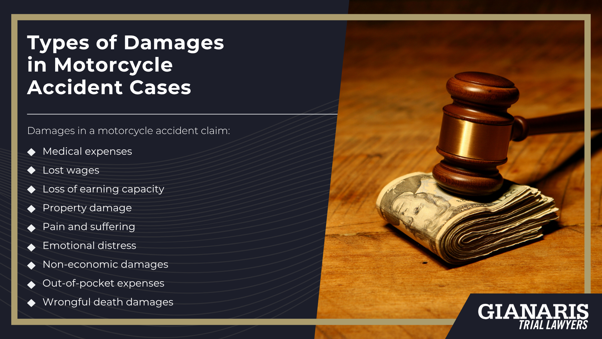 Need Help from an Experienced Motorcycle Accident Attorney? Meet Our Team; How Much Does it Cost to Hire a Motorcycle Accident Attorney from Gianaris Trial Lawyers; The Legal Process for a Motorcycle Accident Claim in Collinsville, IL; Gathering Evidence for a Motorcycle Accident Personal Injury Case; Types of Damages in Motorcycle Accident Cases