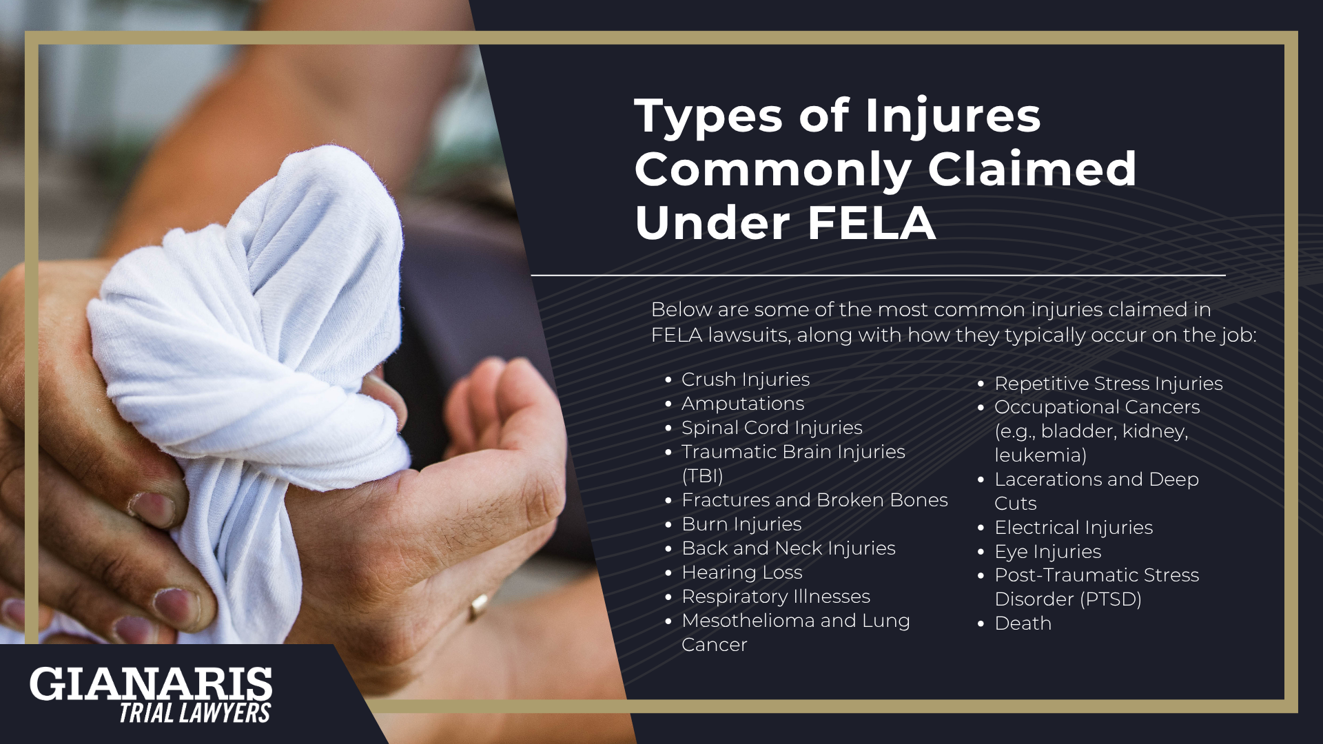 Ted Gianaris_ Experienced FELA Lawyer Based in the St. Louis Area; How Much Does it Cost to Hire a FELA Lawyer from Gianaris Trial Lawyers; An Overview of the Federal Employers Liability Act (FELA); Types of Injures Commonly Claimed Under FELA (2)
