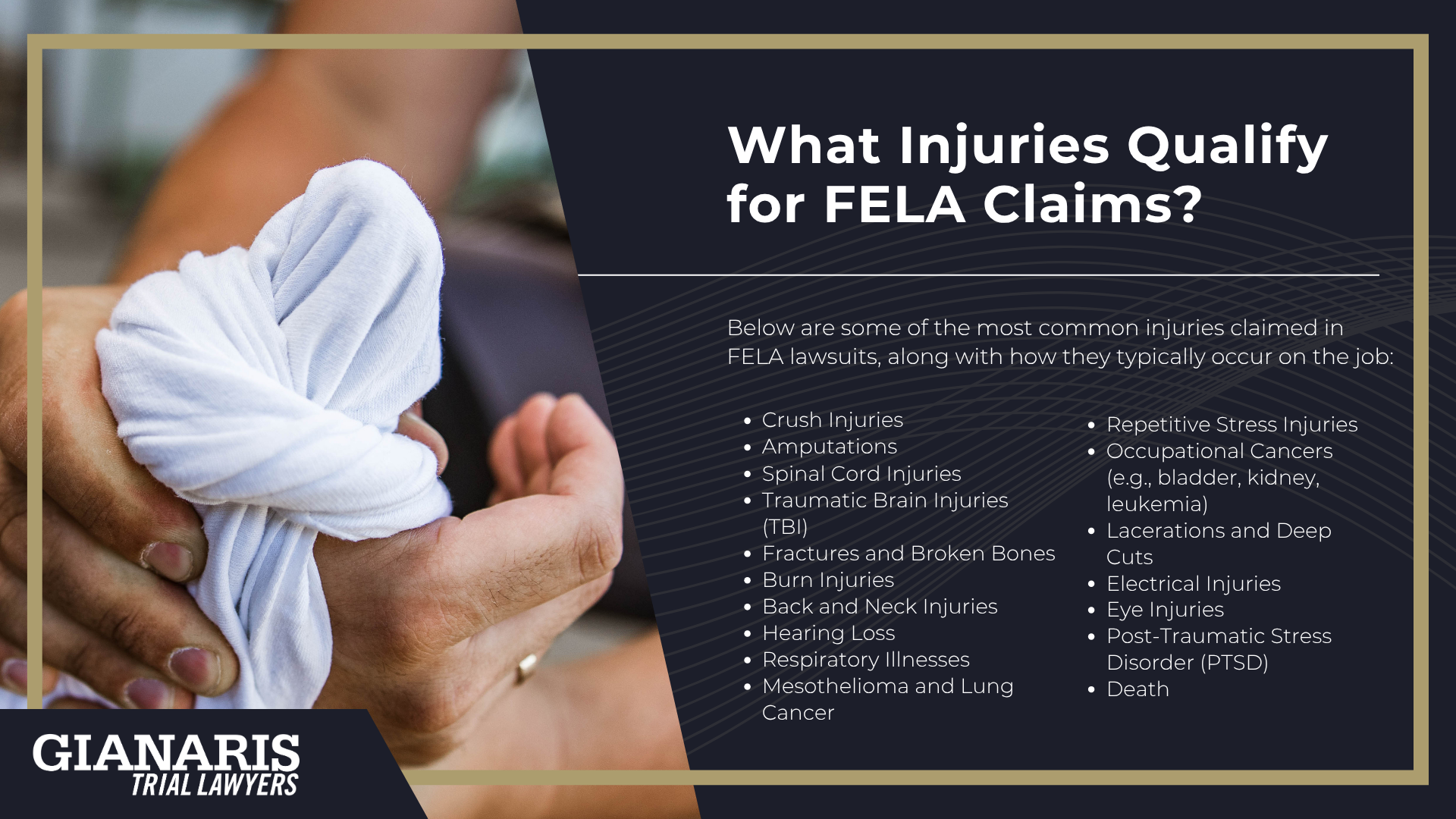 Meet Our Founder and Experienced FELA Attorney_ Ted Gianaris; Meet Our Founder and Experienced FELA Attorney_ Ted Gianaris (2); What is the Federal Employers Liability Act (FELA) and How Does it Benefit Injured Railroad Workers; What Injuries Qualify for FELA Claims