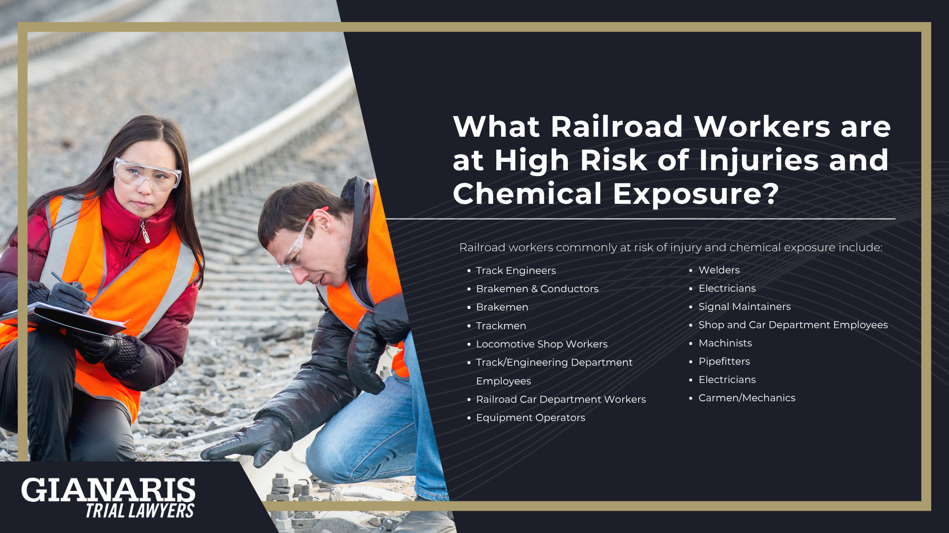 What Railroad Workers are at High Risk of Injuries and Chemical Exposure