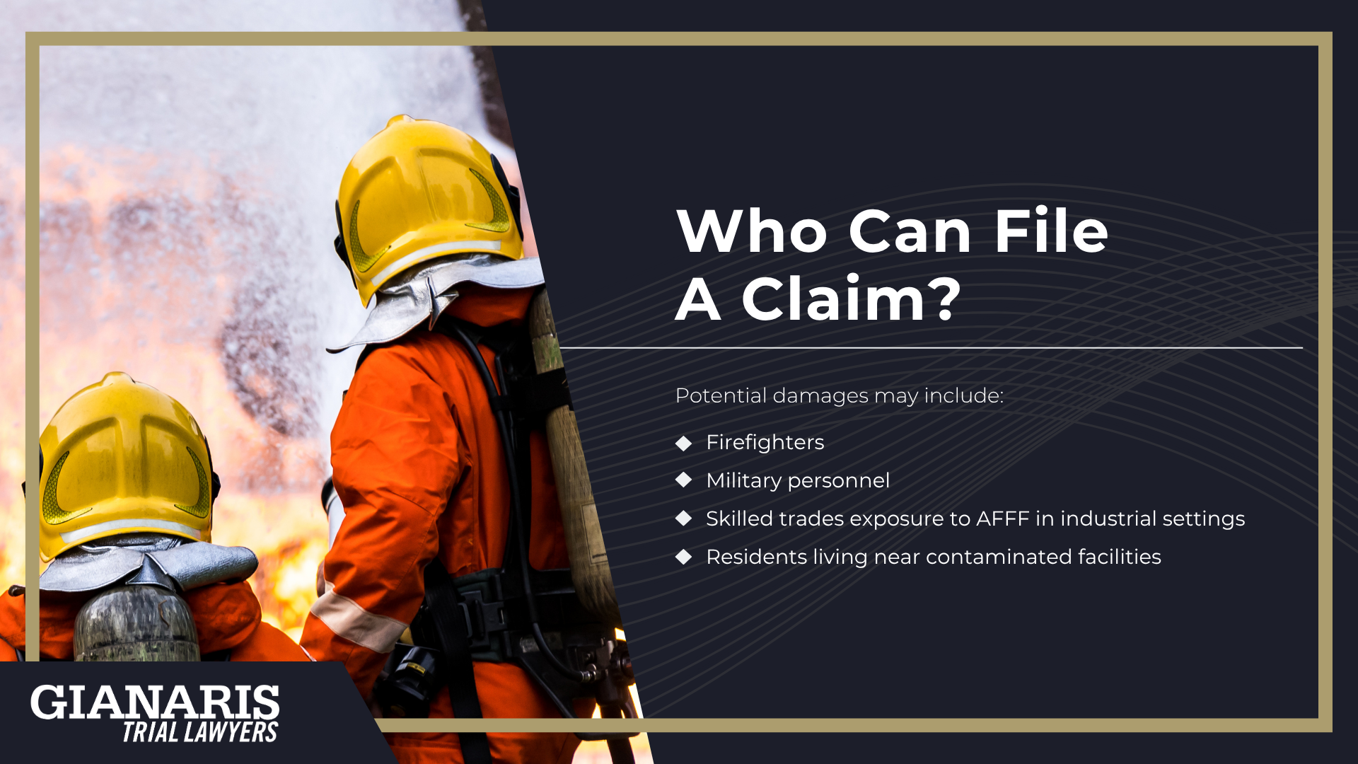 File a Claim in the AFFF Multidistrict Lawsuit (AFFF MDL); Industries Using AFFF; Who Can File A Claim