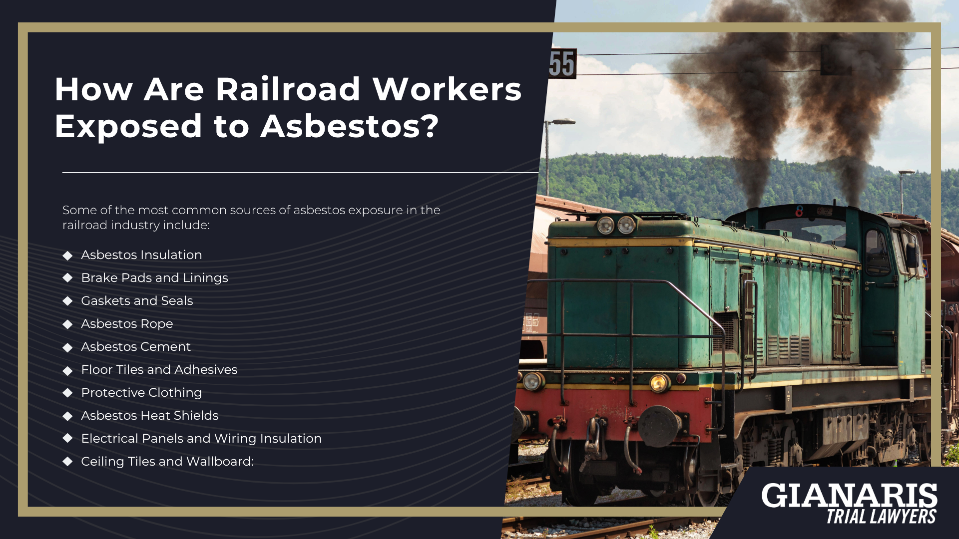 Railroad Workers with a High Risk of Asbestos Exposure; How Are Railroad Workers Exposed to Asbestos