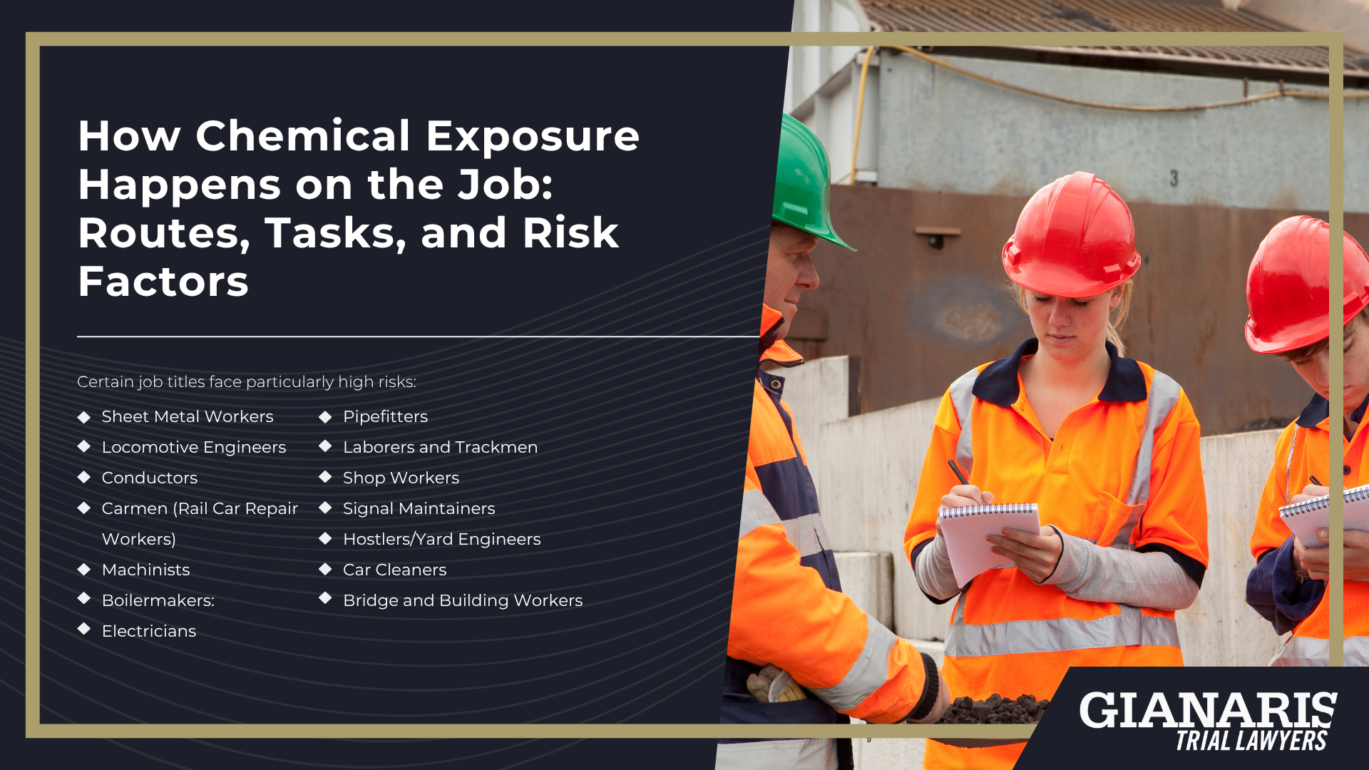 Common Types of Chemical Exposure in the Railroad Industry; How Chemical Exposure Happens on the Job_ Routes, Tasks, and Risk Factors