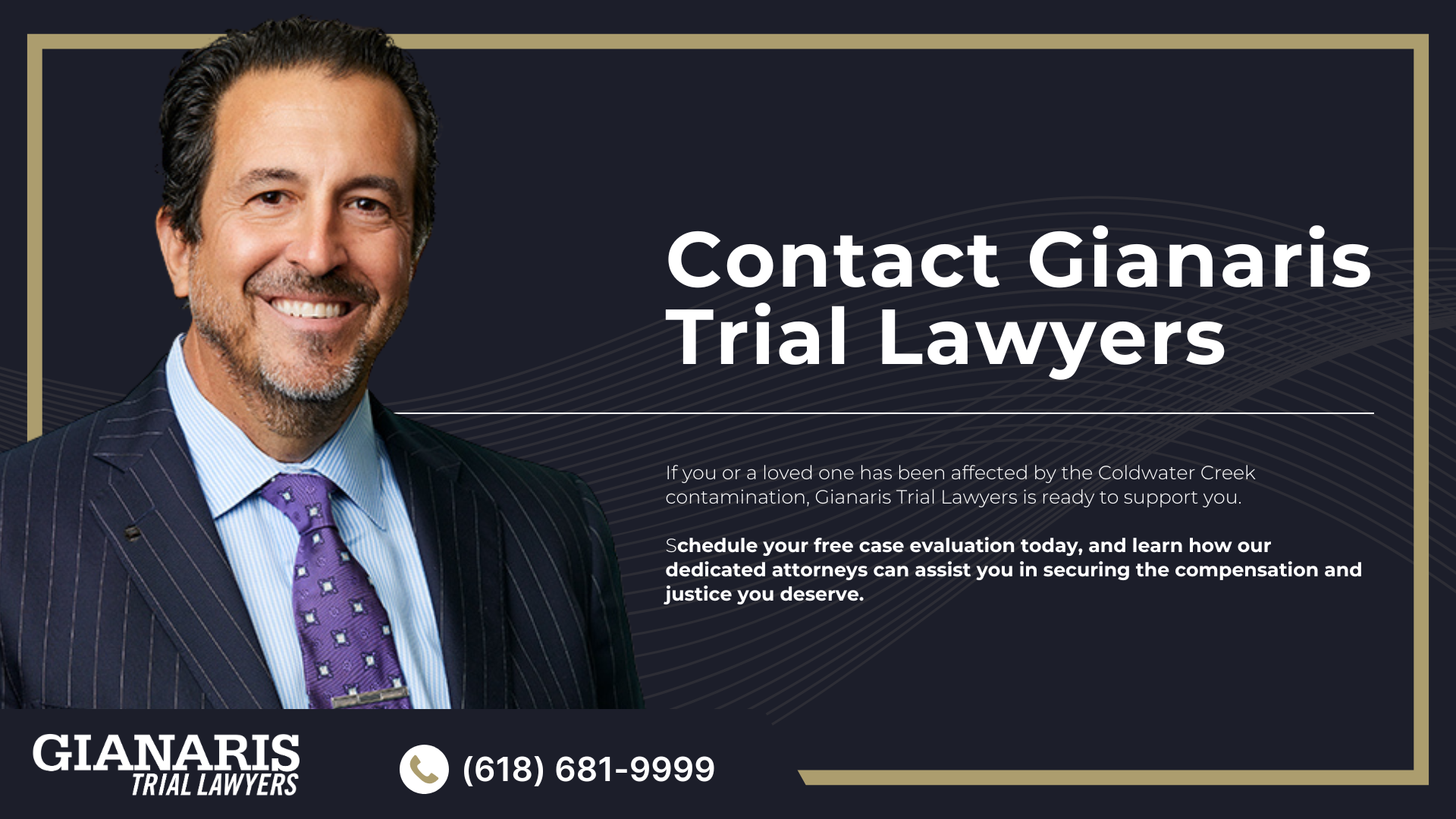 Health Impacts Linked to Coldwater Creek; Coldwater Creek Contamination Injuries; Overview of Coldwater Creek Lawsuits; National Attention and News Coverage; How Gianaris Trial Lawyers Can Help