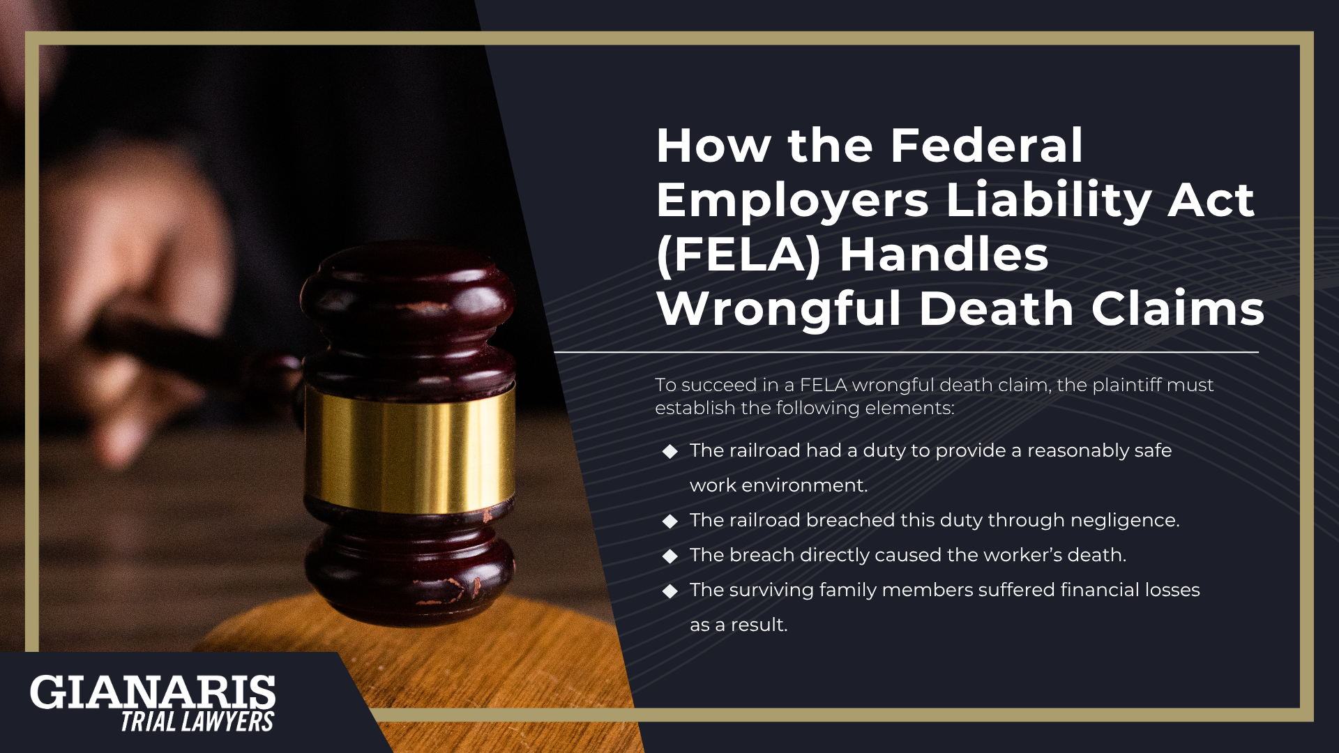 How the Federal Employers Liability Act (FELA) Handles Wrongful Death Claims