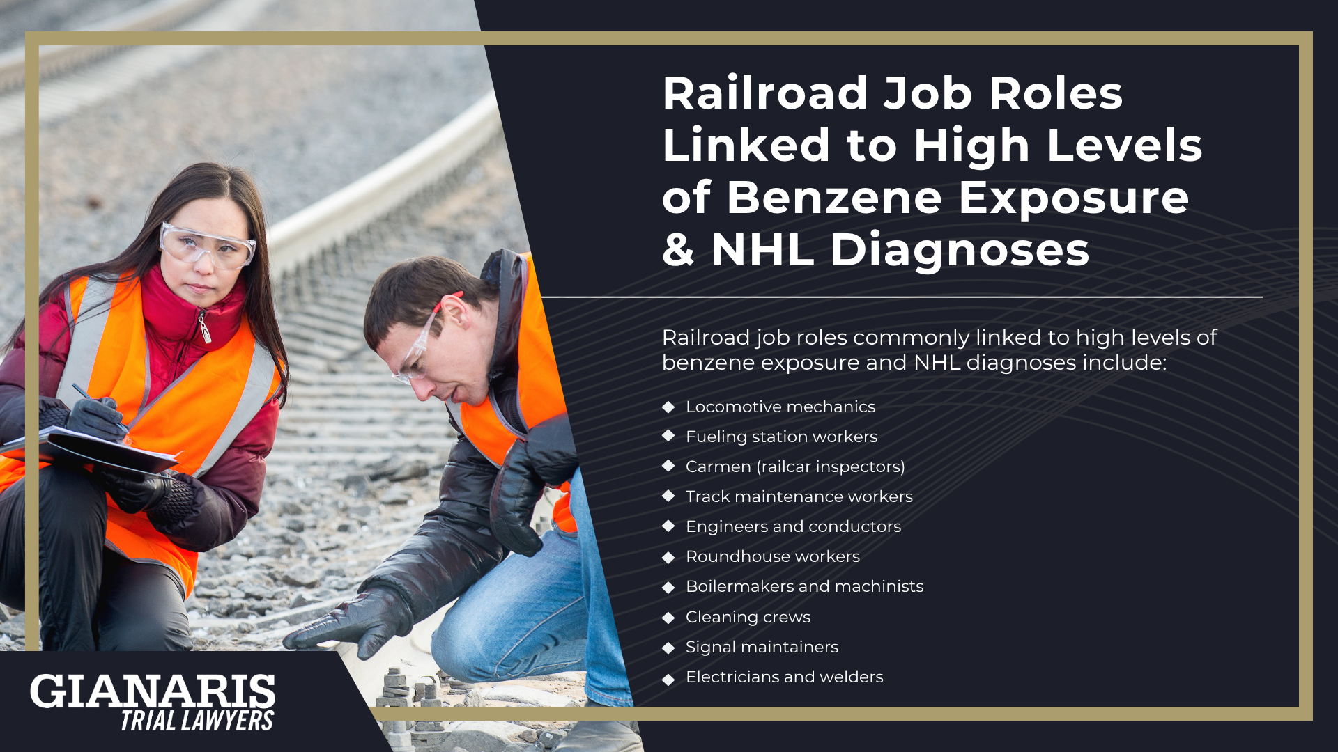 How is Non-Hodgkin's Lymphoma Linked to Railroad Work; Railroad Job Roles Linked to High Levels of Benzene Exposure & NHL Diagnoses