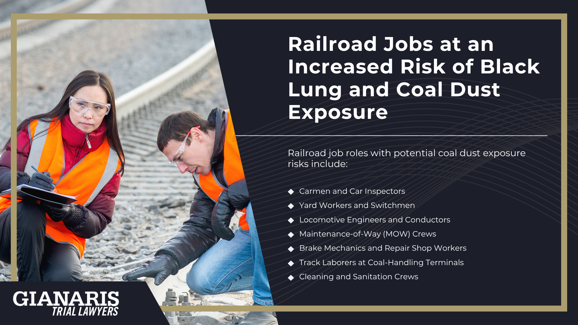 How is Black Lung (Coal Worker's Pneumoconiosis) Linked to the Railroad Industry; Railroad Jobs at an Increased Risk of Black Lung and Coal Dust Exposure