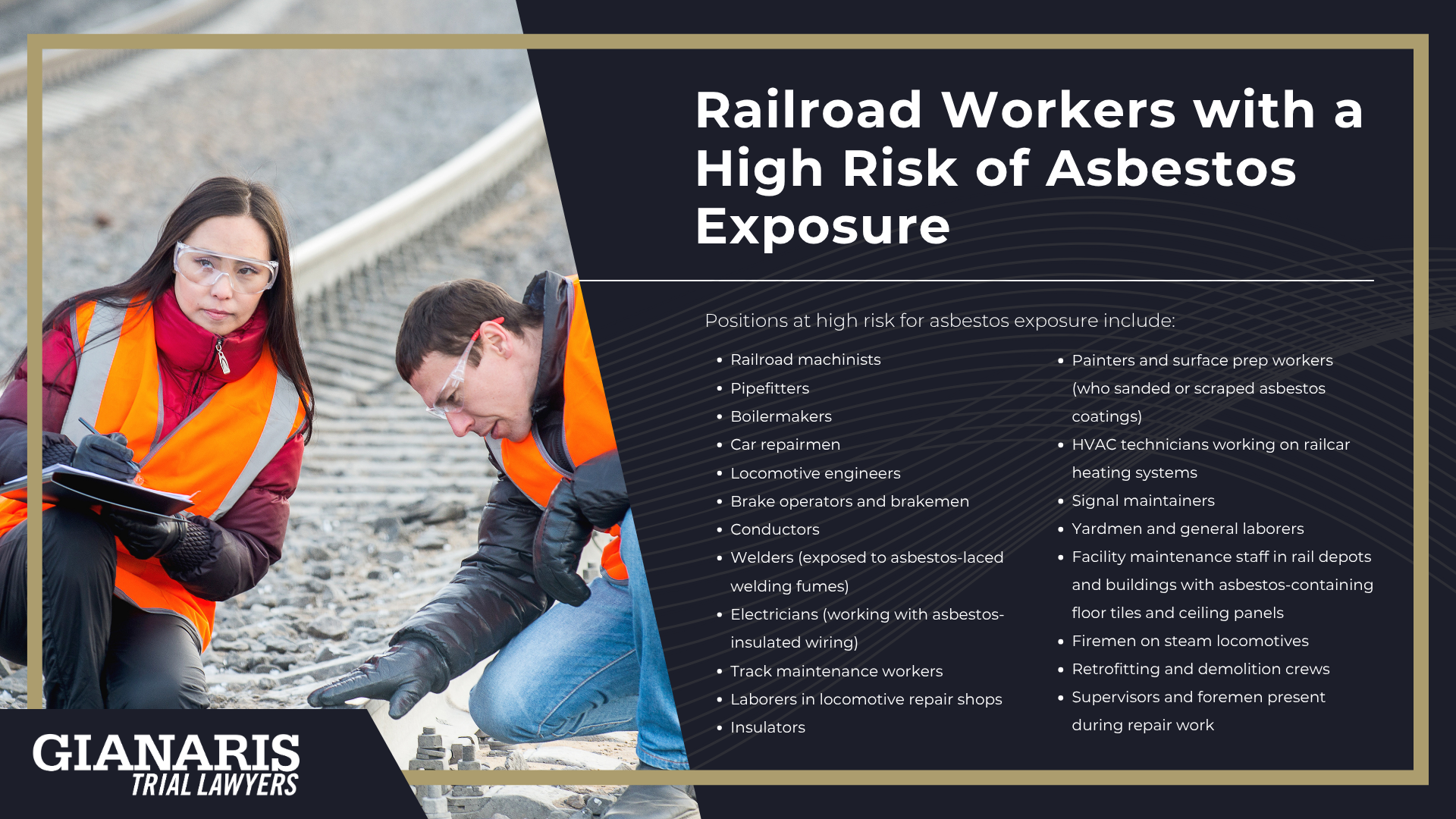 Railroad Workers with a High Risk of Asbestos Exposure; How Are Railroad Workers Exposed to Asbestos
