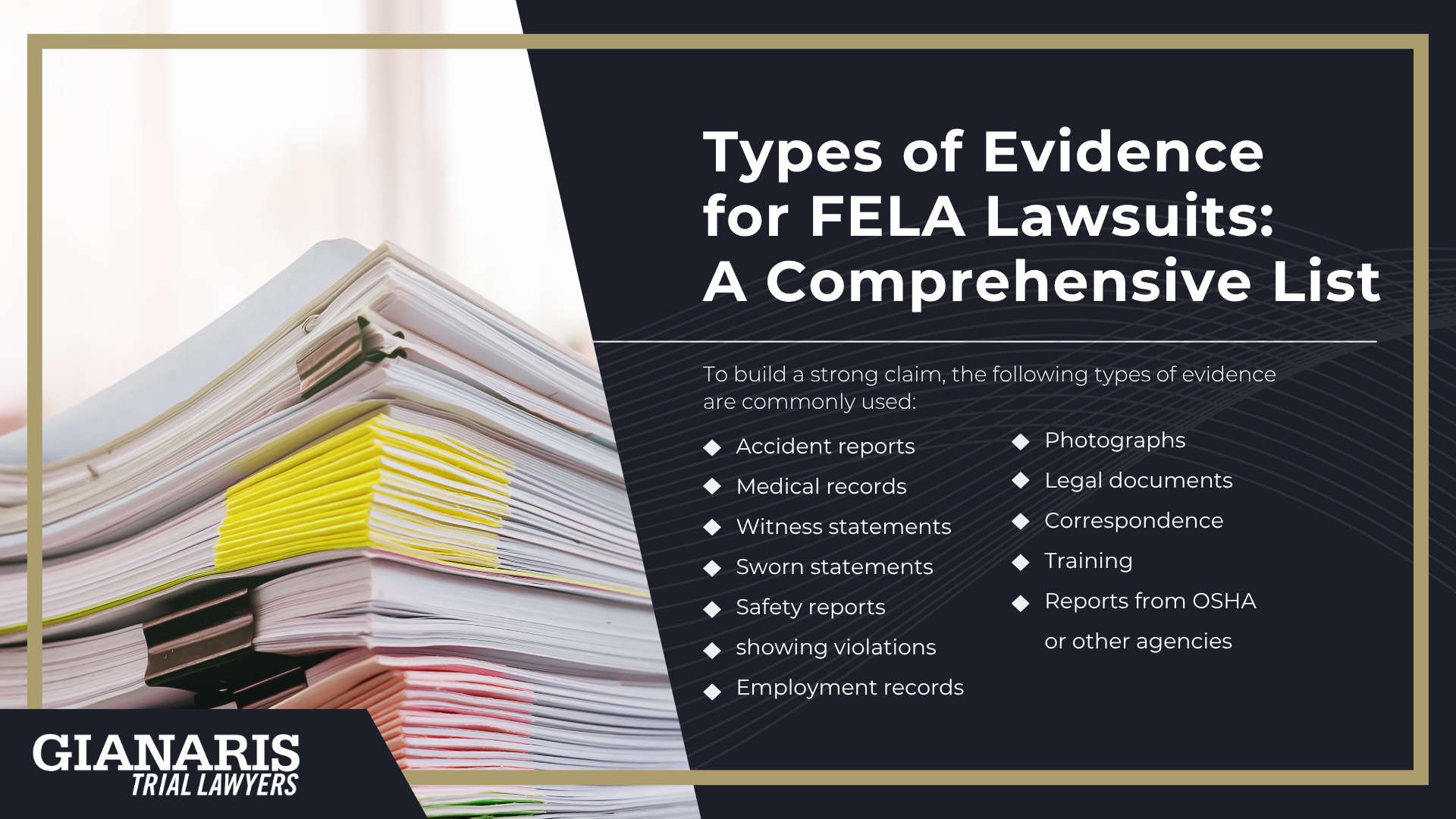 Types of Evidence for FELA Lawsuits_ A Comprehensive List
