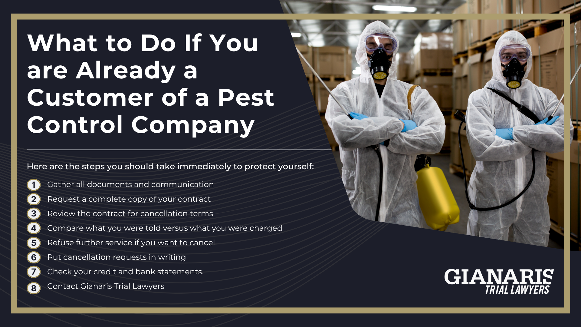 How Door-to-Door Pest Control Works (and What to Look Out For); What Services Do These Door-to-Door Pest Control Companies Offer; Why Door-to-Door Pest Control Contracts Are Often Misleading; Legal Actions Taken Against Door-to-Door Pest Control Companies; Do You Qualify for a Door-to-Door Pest Control Lawsuit; What to Do If You are Already a Customer of a Pest Control Company