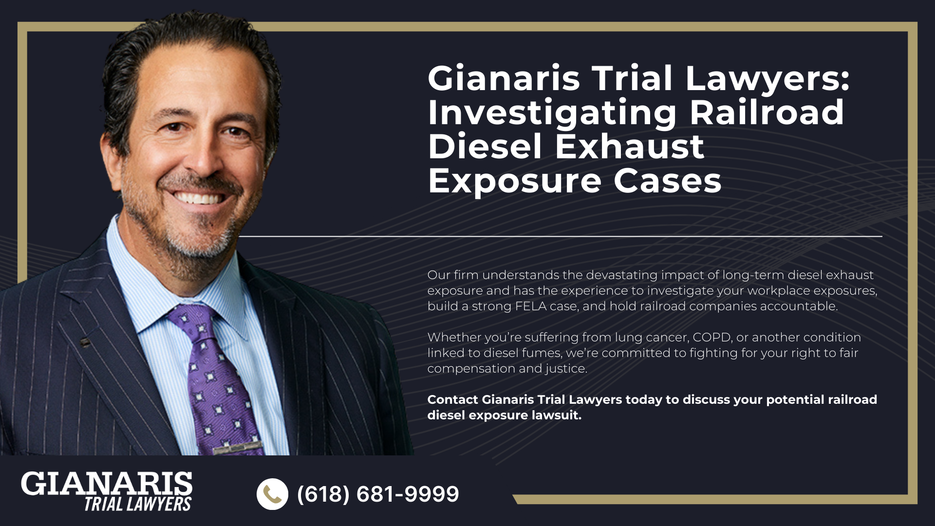 How are Railroad Workers Exposed to Diesel Exhaust; Railroad Jobs Specifically at Increased Risk of Diesel Exhaust Exposure; Health Risks Linked to Diesel Exhaust Exposure; Do You Qualify for a Railroad Parkinson's Disease Lawsuit; Gathering Evidence for a Railroad Workers Cancer Lawsuit; Damages in Railroad Cancer Claims; Gianaris Trial Lawyers_ Investigating Railroad Diesel Exhaust Exposure Cases