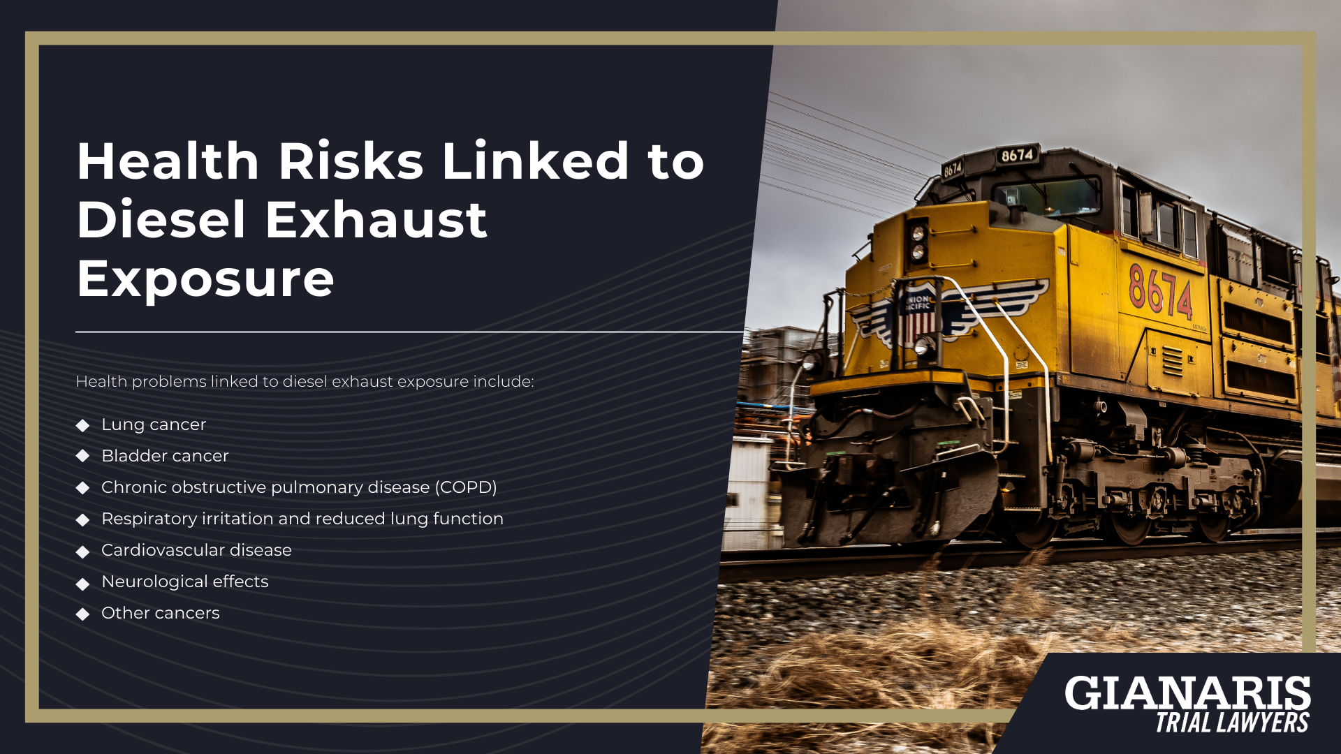 How are Railroad Workers Exposed to Diesel Exhaust; Railroad Jobs Specifically at Increased Risk of Diesel Exhaust Exposure; Health Risks Linked to Diesel Exhaust Exposure