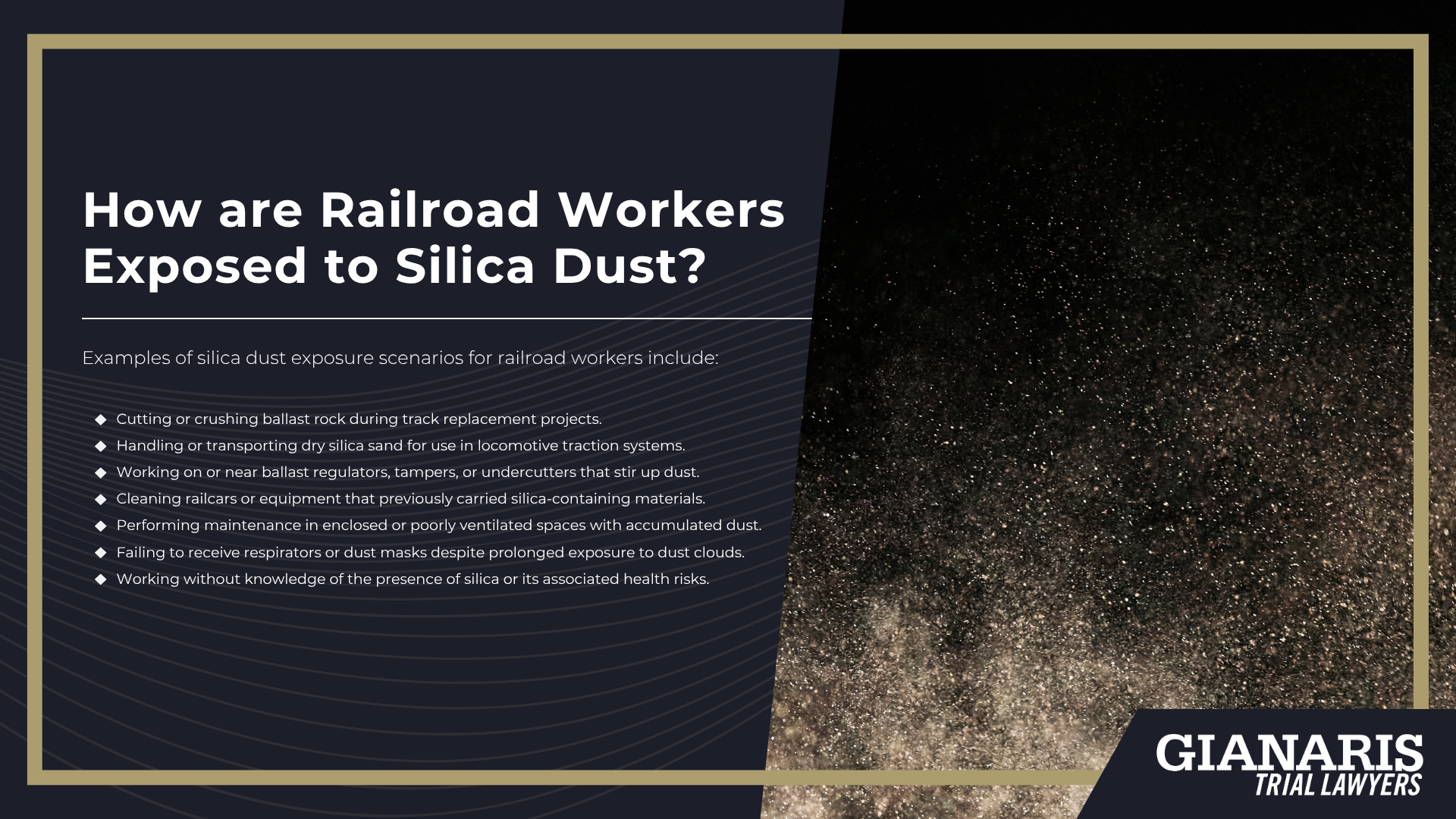 How are Railroad Workers Exposed to Silica Dust