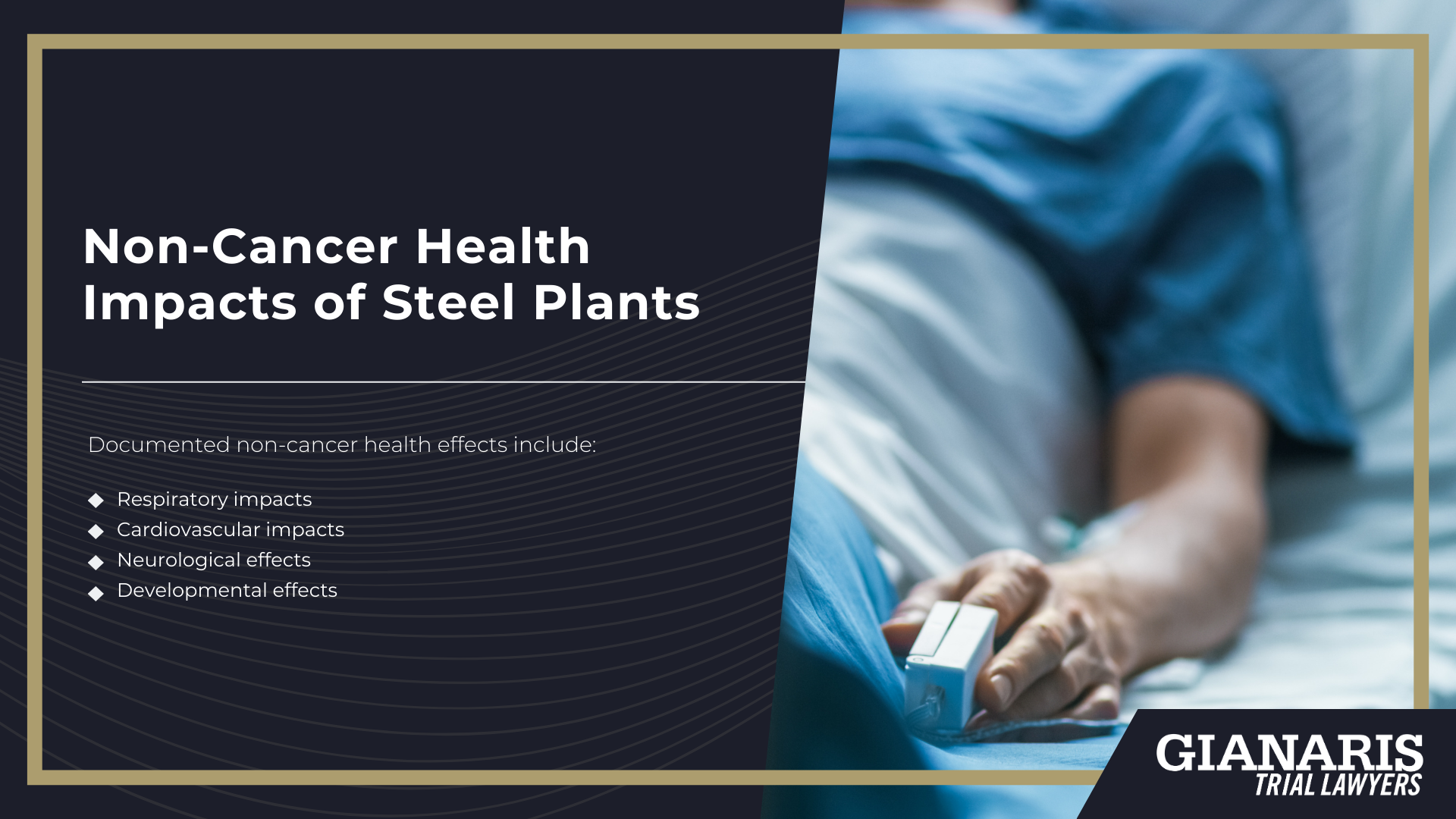 What is a Steel Plant; Types of Chemicals and Pollutants from Steel Production; Occupational Exposure Risks; Community Exposure Risks; Health Impacts of the Steel Industry; Non-Cancer Health Impacts of Steel Plants