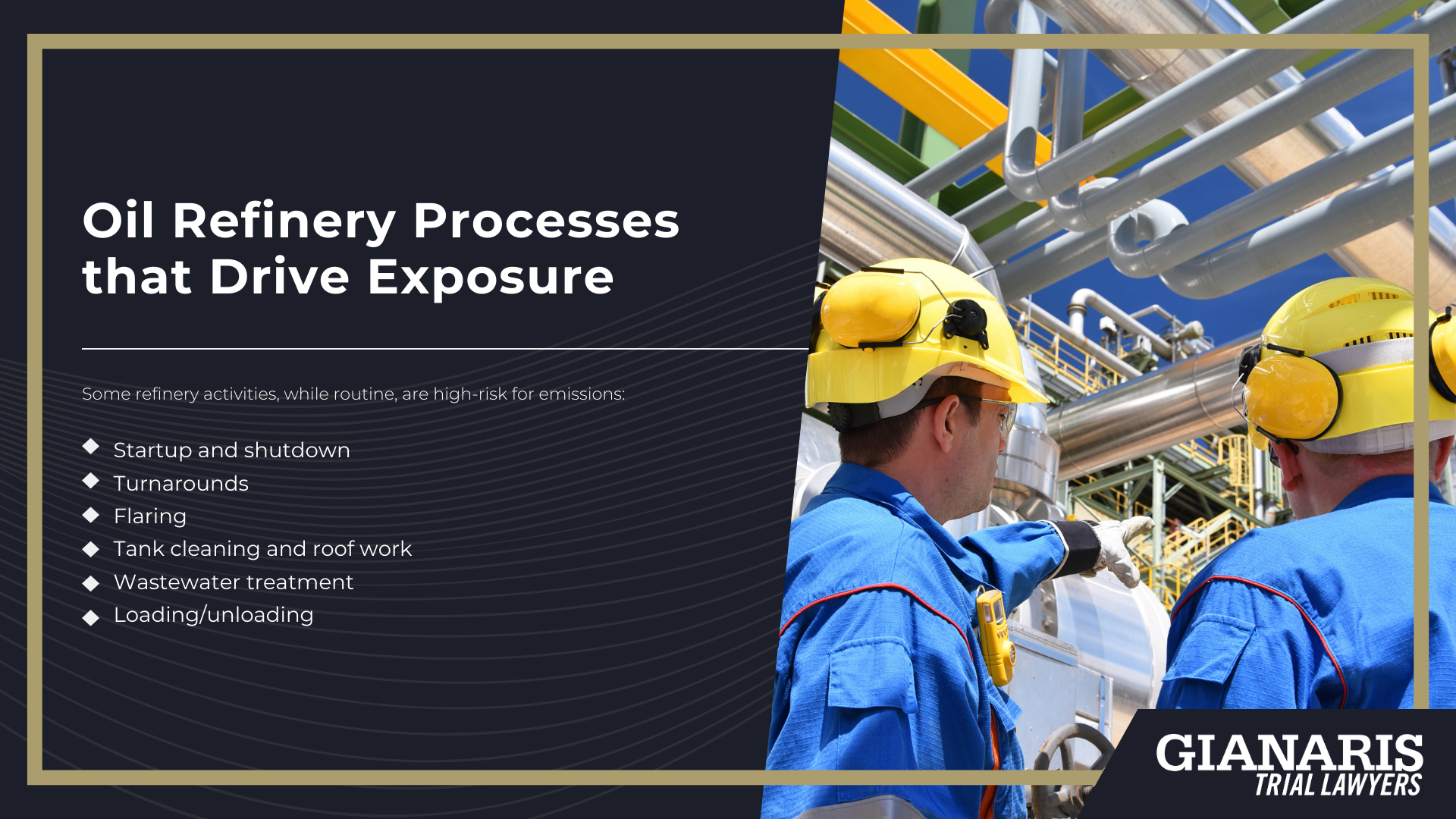 What Is an Oil Refinery; Types of Chemicals and Pollutants from Oil Refineries; Oil Refinery Processes that Drive Exposure