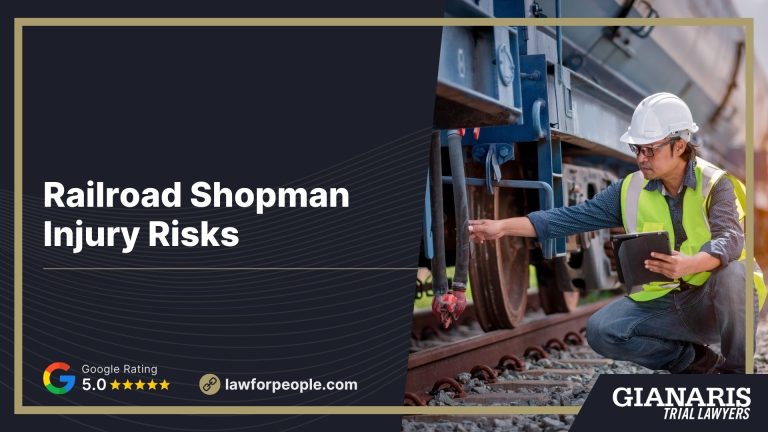 Physical Injury and Chemical Exposure Risks Faced by Railroad Shopmen; Physical Injury Risks for Railroad Shopmen; Chemical Exposure Risks for Railroad Shopmen; How Do FELA Claims Allow Injured Railroad Workers to Seek Fair Compensation; Gathering Evidence for a Railroad Injury or Exposure Claim; Damages in FELA Lawsuits; Gianaris Trial Lawyers_ Representing Injured Railroad Workers; Railroad Shopman Injury Risks