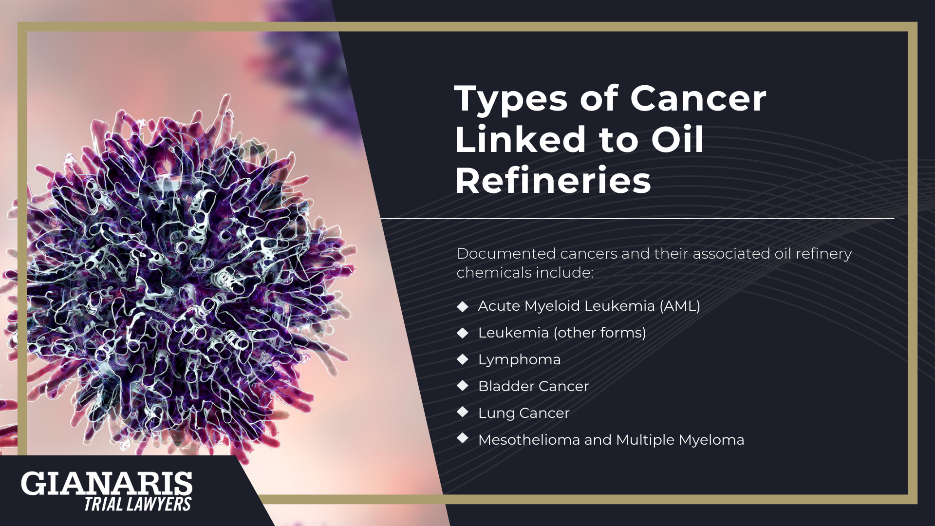 What Is an Oil Refinery; Types of Chemicals and Pollutants from Oil Refineries; Oil Refinery Processes that Drive Exposure; Health Effects Linked to Oil Refinery Exposures; Oil Refinery Exposure Pathways and Who’s at Risk; Types of Cancer Linked to Oil Refineries