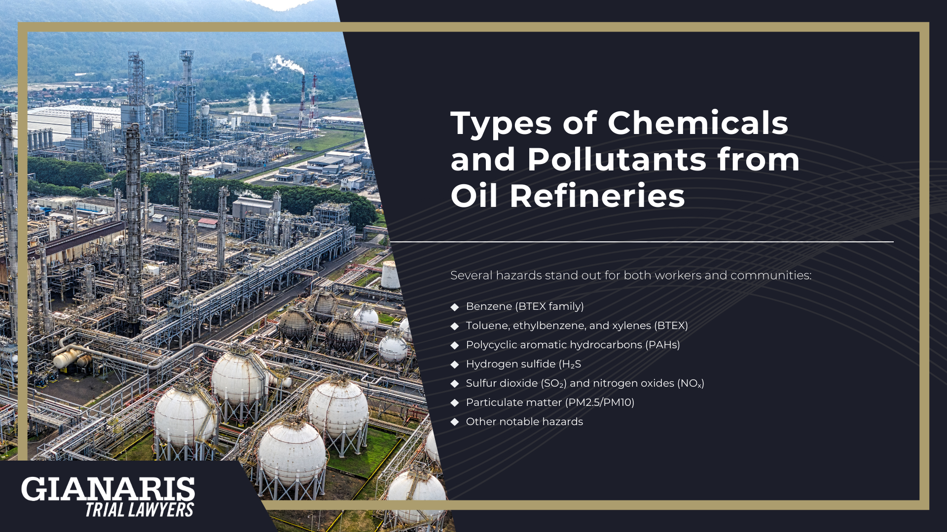 What Is an Oil Refinery; Types of Chemicals and Pollutants from Oil Refineries 