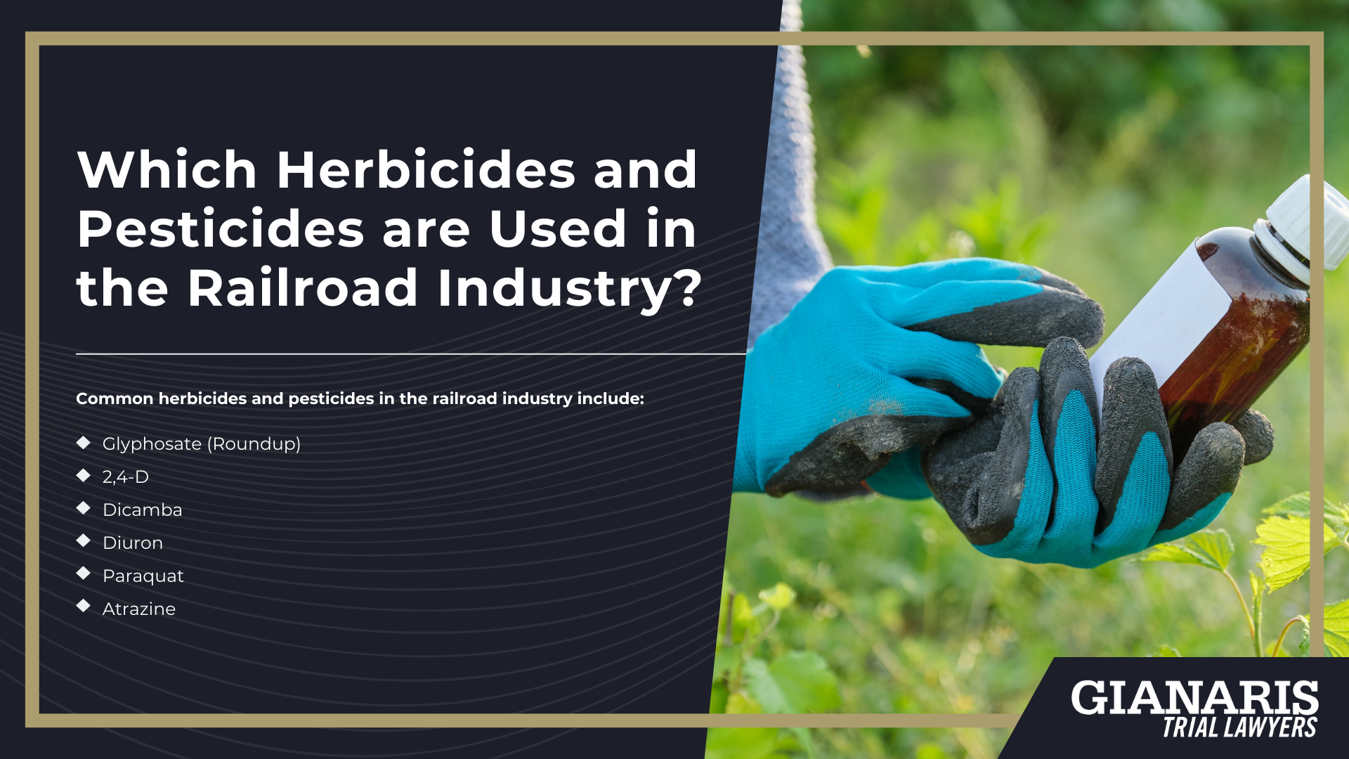 How are Railroad Workers Exposed to Herbicides and Pesticides; Which Herbicides and Pesticides are Used in the Railroad Industry