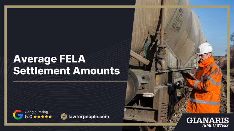 Average FELA Settlement Amounts; Average FELA Settlement Amounts_ Broken Down by Tier; How is FELA Compensation Determined?; The Role of Evidence in Railroad Worker Injury Claims; How Long Does a FELA Settlement Take to Reach; What Types of Compensation Can Be Sought in FELA Claims; Gianaris Trial Lawyers_ Hire an Experienced Attorney for Your FELA Case