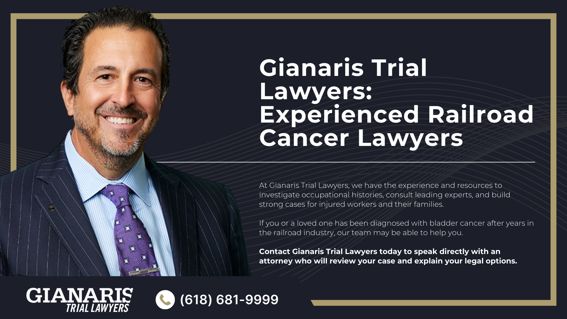 How is Bladder Cancer Linked to the Railroad Industry; Railroad Jobs Linked to an Increased Risk of Toxic Exposure and Bladder Cancer; About Bladder Cancer;  Symptoms and Complications of Bladder Cancer; Types of Bladder Cancer; Do You Qualify for a Railroad Workers Cancer Lawsuit; Gather Evidence for Your Bladder Cancer Lawsuit; Potential Damages in a Railroad Cancer Lawsuit; Gianaris Trial Lawyers_ Experienced Railroad Cancer Lawyers