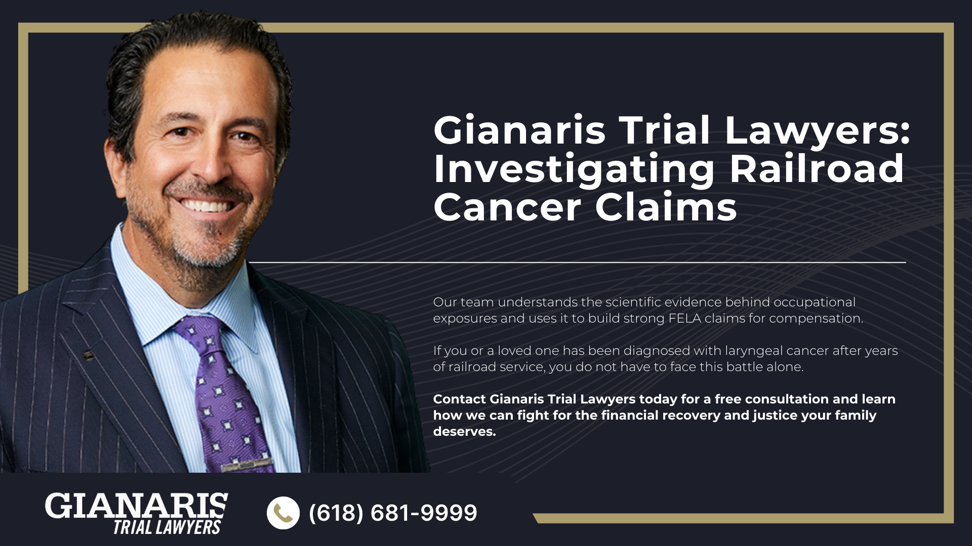 How is Laryngeal Cancer Linked to the Railroad Industry; Toxic Chemicals in Railroad Work Linked to Laryngeal Cancer; What Railroad Jobs are at the Highest Risk of Laryngeal Cancer; About Laryngeal Cancer; Symptoms and Complications of Laryngeal Cancer; Do You Qualify for a Railroad Cancer Lawsuit; Evidence for Railroad Workers Cancer Lawsuits; Recoverable Damages in Railroad Cancer Lawsuit Claims; Gianaris Trial Lawyers_ Investigating Railroad Cancer Claims