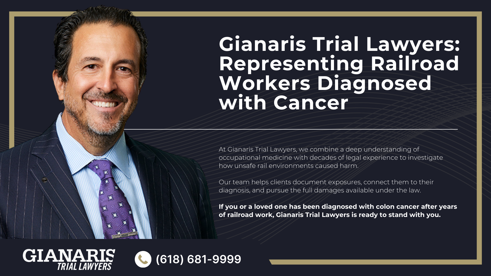How is Colon Cancer Linked to the Railroad Industry; About Colon Cancer; Symptoms and Complications of Colon Cancer; Do You Qualify for a Railroad Colon Cancer Lawsuit; Evidence in Railroad Cancer Lawsuits; Recoverable Damages in a FELA Claim for Cancer Diagnosis; Gianaris Trial Lawyers_ Representing Railroad Workers Diagnosed with Cancer