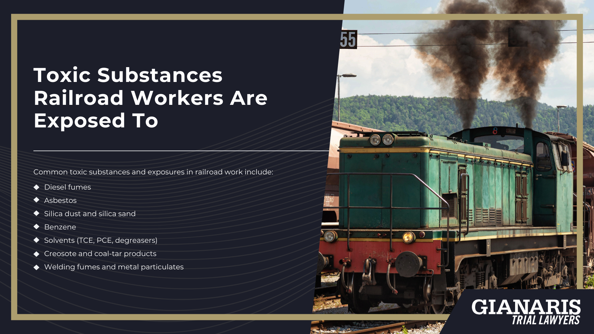 What Types of Cancer are Most Often Linked to Railroad Work; Toxic Substances Railroad Workers Are Exposed To