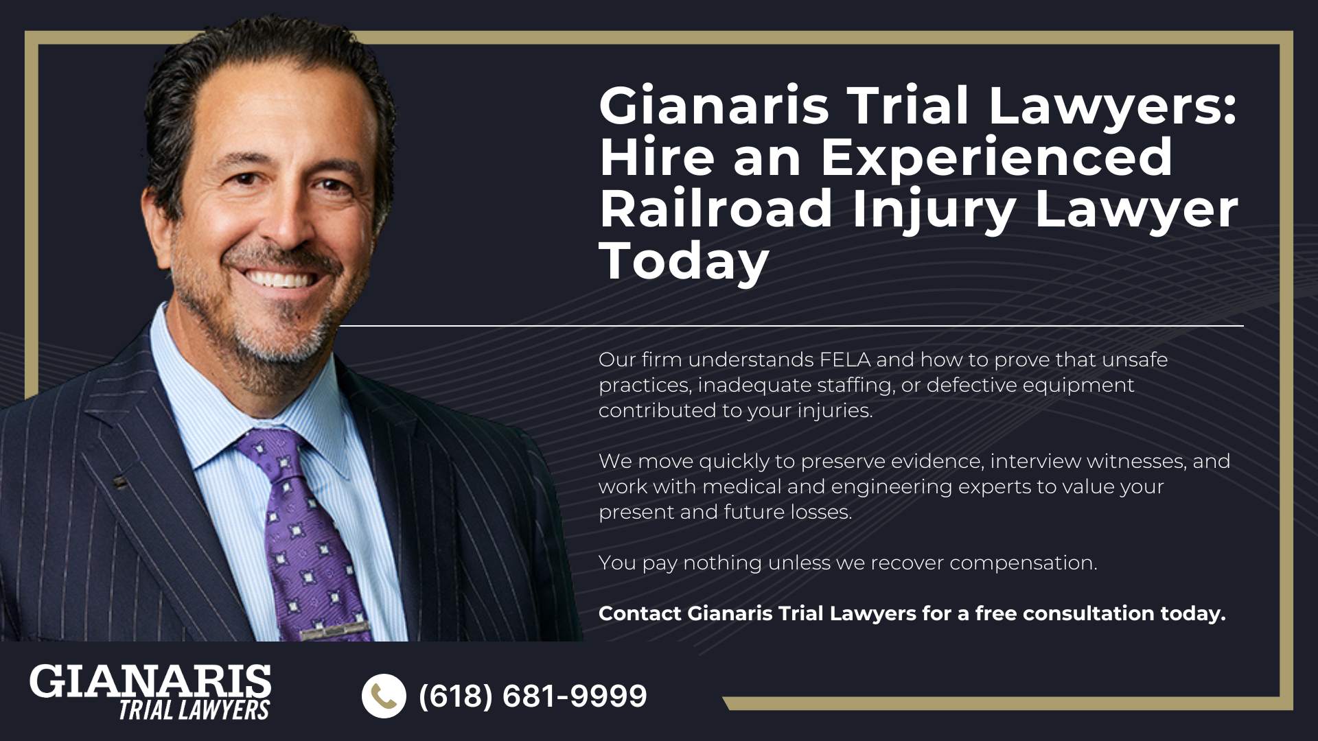 What a Trackman Does on the Railroad; Core Daily Responsibilities; Tools and Equipment Used By a Trackman; Where Trackmen Work; Why the Job Is Hazardous; Physical Injury Risks for Trackmen; What a Trackman Does on the Railroad; Core Daily Responsibilities; Tools and Equipment Used By a Trackman; Where Trackmen Work; Why the Job Is Hazardous; Physical Injury Risks for Trackmen; FELA Coverage for Trackmen; Gianaris Trial Lawyers_ Hire an Experienced Railroad Injury Lawyer Today