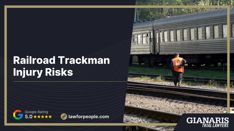 Railroad Trackman Injury Risks; What a Trackman Does on the Railroad; Core Daily Responsibilities; Tools and Equipment Used By a Trackman; Where Trackmen Work; Why the Job Is Hazardous; Physical Injury Risks for Trackmen; What a Trackman Does on the Railroad; Core Daily Responsibilities; Tools and Equipment Used By a Trackman; Where Trackmen Work; Why the Job Is Hazardous; Physical Injury Risks for Trackmen; FELA Coverage for Trackmen; Gianaris Trial Lawyers_ Hire an Experienced Railroad Injury Lawyer Today; How FELA Differs From Workers’ Compensation; Types of Compensation Available Under FELA; Evidence That Supports a Strong FELA Claim