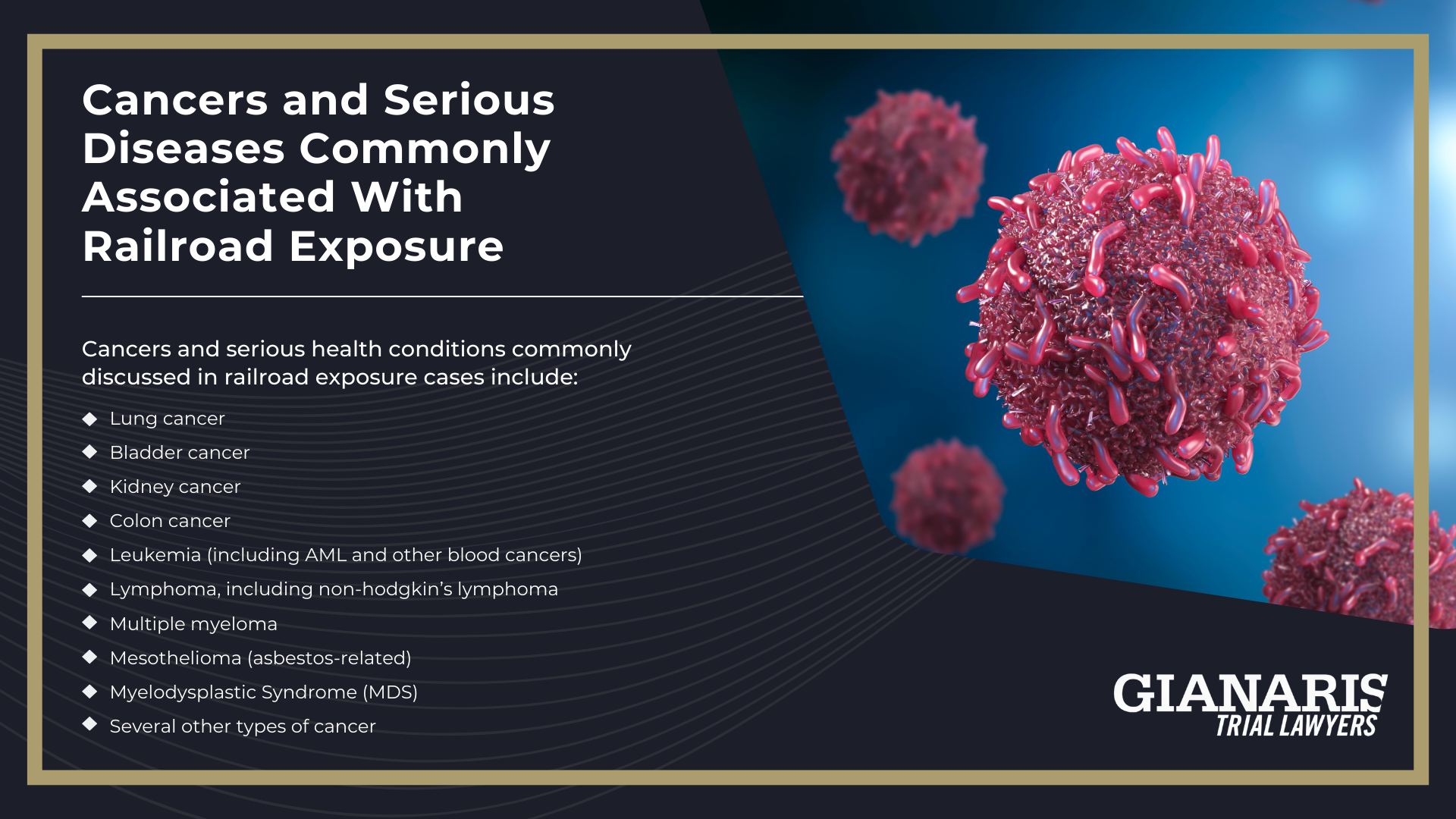 Railroad Cancer Claims in Kansas City Often Involve Long-Term Toxic Exposure; Common Carcinogens Linked to Railroad Work Environments; How Kansas City Railroad Workers Are Exposed to Toxic Substances; Cancers and Serious Diseases Commonly Associated With Railroad Exposure