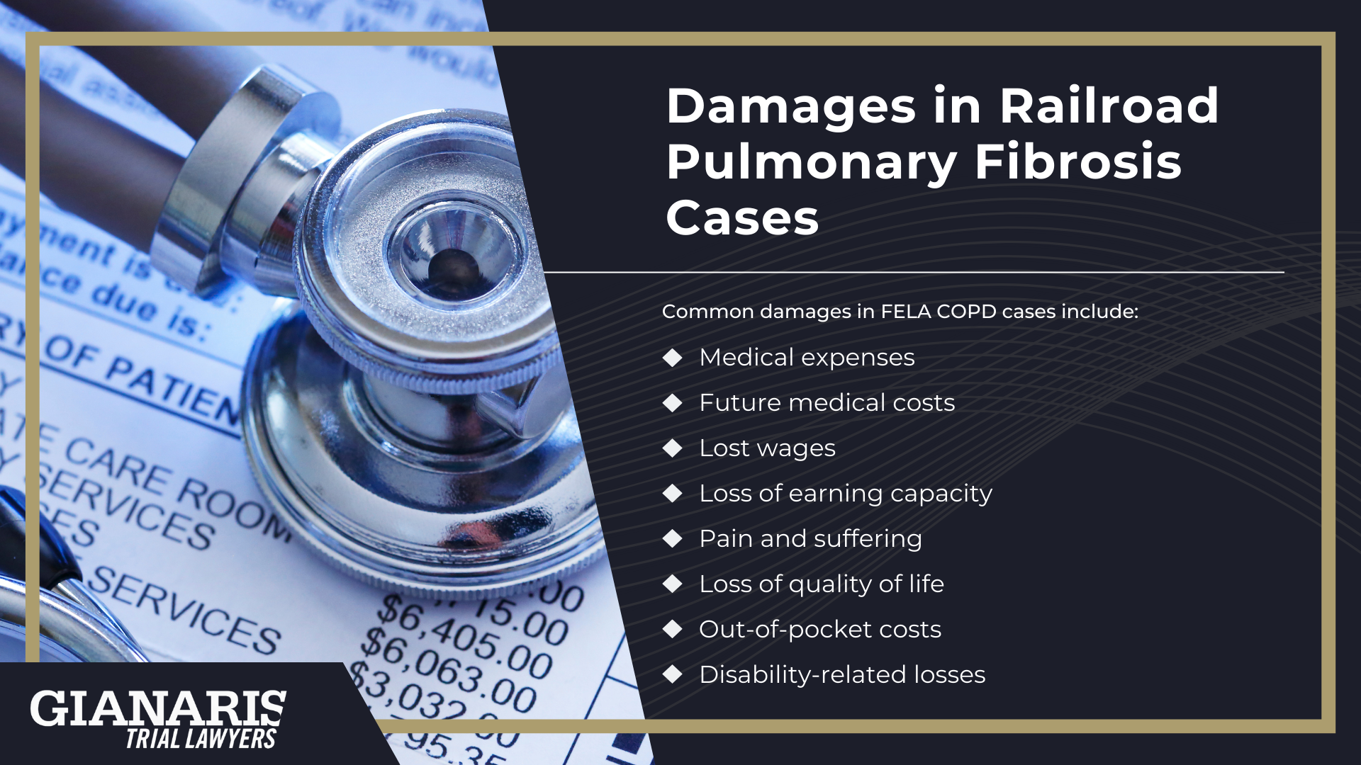 What is Chronic Obstructive Pulmonary Disease (COPD); COPD Symptoms and Daily Impact; How Railroad Work Can Contribute to COPD; Can You File a FELA Claim for Railroad COPD; Gathering Evidence for a Railroad COPD Claim; Damages in Railroad Pulmonary Fibrosis Cases