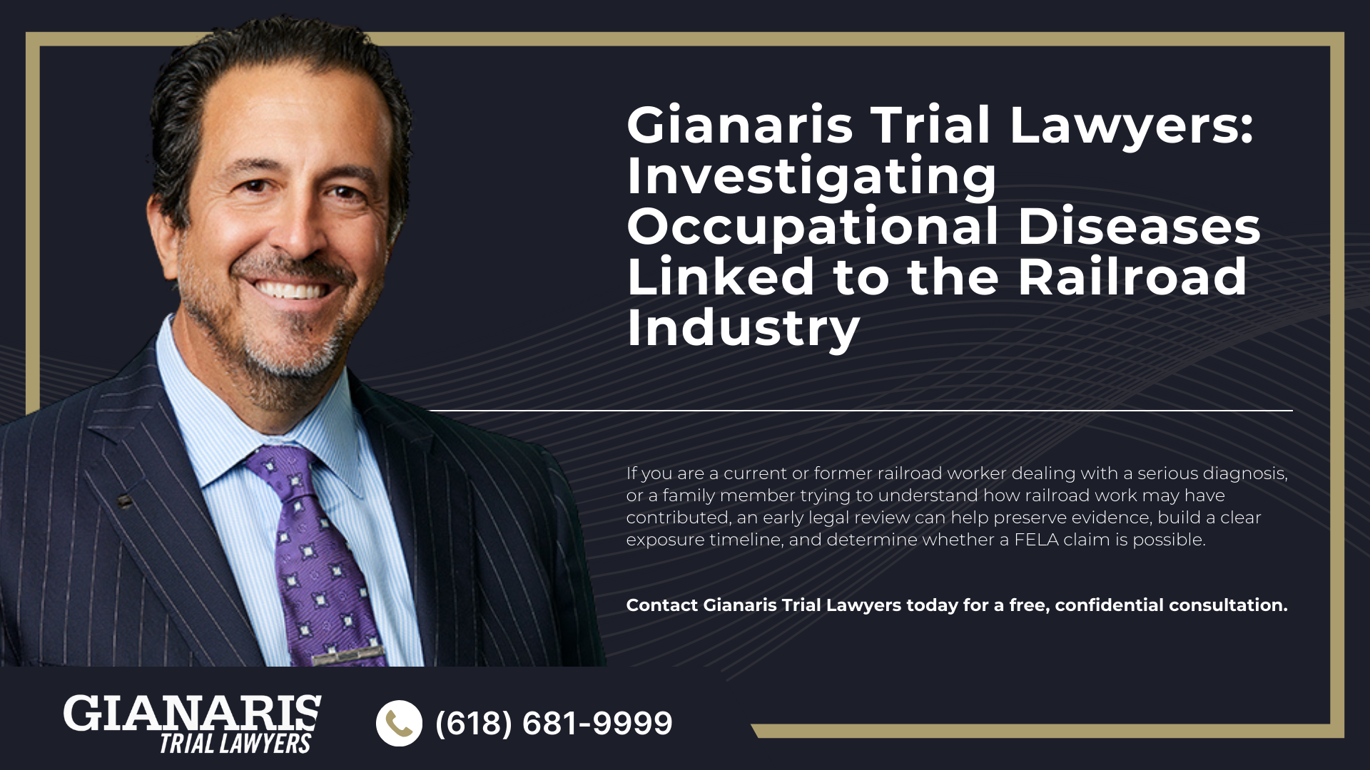 Common Railroad Exposures That Lead to Occupational Disease; Chemical and Particulate Exposures; Physical and Environmental Stressors; Non-Cancer Occupational Diseases in the Railroad Industry; Railroad Workers and Cancer Risk; Can You Seek Compensation for Toxic Exposure on the Railroad; The Federal Employers Liability Act (FELA) Explained; Gianaris Trial Lawyers_ Investigating Occupational Diseases Linked to the Railroad Industry