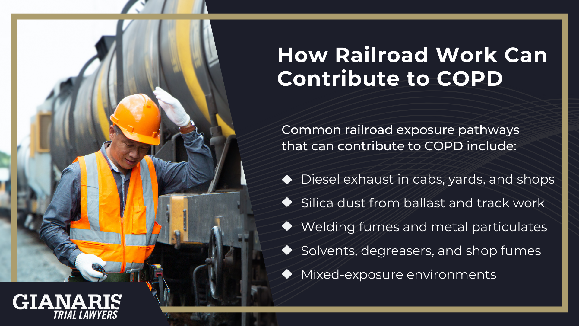 What is Chronic Obstructive Pulmonary Disease (COPD); COPD Symptoms and Daily Impact; How Railroad Work Can Contribute to COPD
