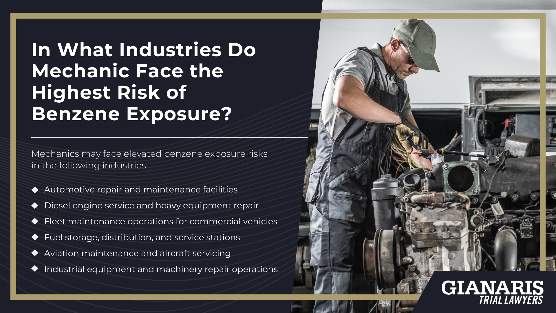 What Is Benzene; How Are People Exposed to Benzene; Mechanic Benzene Exposure; Causes of Benzene Exposure For Mechanics; In What Industries Do Mechanic Face the Highest Risk of Benzene Exposure