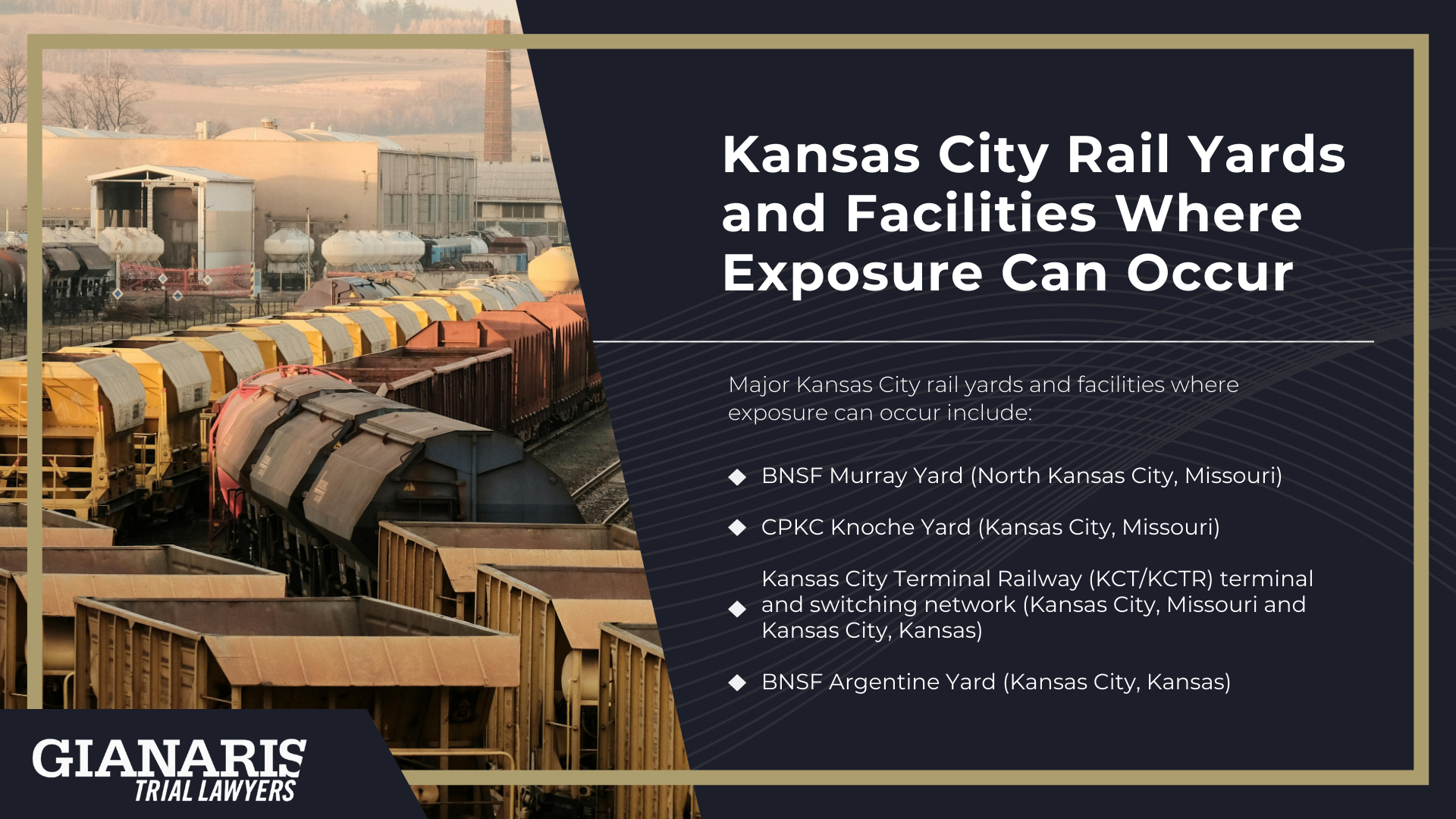 Railroad Cancer Claims in Kansas City Often Involve Long-Term Toxic Exposure; 