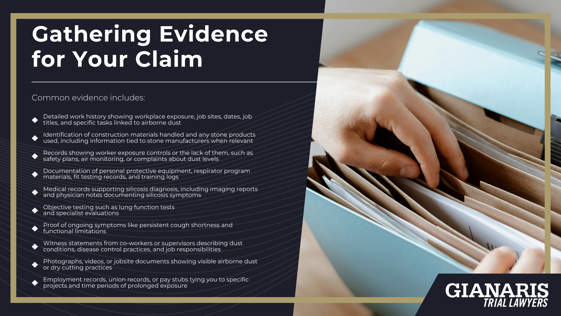 What Is Silica dust?; Complications From Silica Dust Exposure; Health Risks of Silica Dust Exposure; Symptoms and Warning Signs; How a Silica Dust Lawyer Can Assist You; Do You Qualify For a Silica Dust Exposure Lawsuit; Gathering Evidence for Your Claim