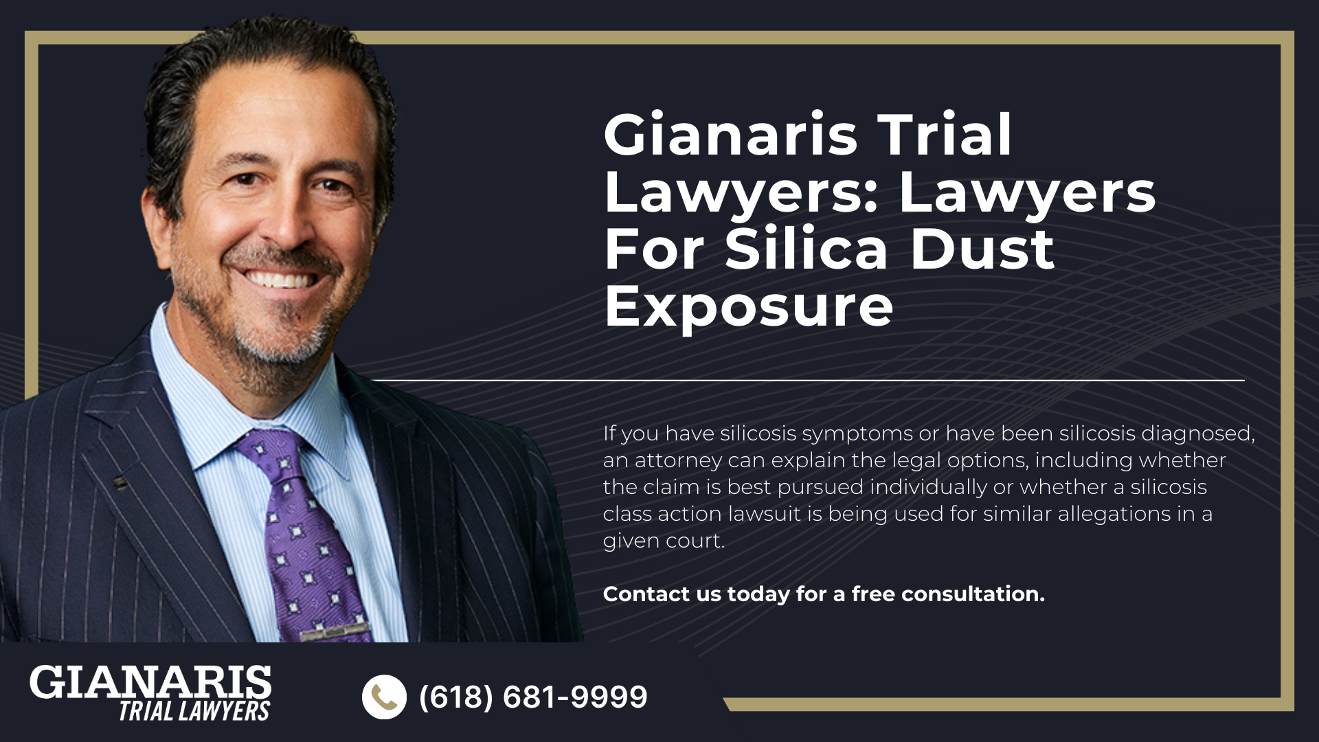 What Is Silica dust?; Complications From Silica Dust Exposure; Health Risks of Silica Dust Exposure; Symptoms and Warning Signs; How a Silica Dust Lawyer Can Assist You; Do You Qualify For a Silica Dust Exposure Lawsuit; Gathering Evidence for Your Claim; Damages in Silica Dust Exposure Cases (2); Gianaris Trial Lawyers_ Lawyers For Silica Dust Exposure
