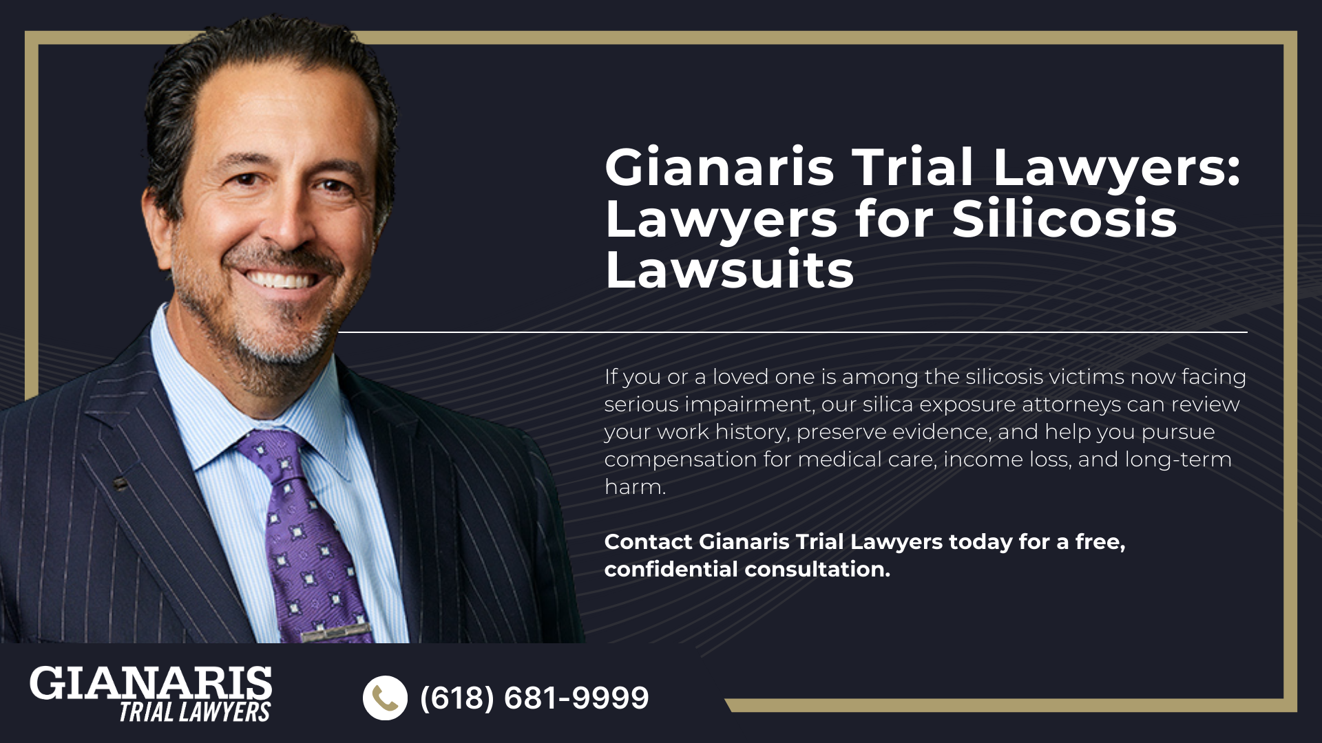 What Is Silicosis; How Crystalline Silica Dust Causes Lung Damage; Acute vs. Chronic Silicosis; What to Do If You’ve Been Diagnosed With Silicosis; Who Is Most at Risk for Silicosis; Silicosis Symptoms and Warning Signs; Diagnosing Silicosis; Do You Qualify to File a Silicosis Lawsuit; Who Can Be Held Liable for Silica Exposure; The Legal Process of Silicosis Lawsuits; Key Steps in the Claim Process; Statute of Limitations in Silicosis Lawsuits; Evidence To Collect for a Silicosis Lawsuit; Damages in Silicosis Cases; Gianaris Trial Lawyers_ Lawyers for Silicosis Lawsuits