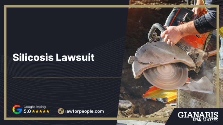 Silicosis Lawsuit; What Is Silicosis; How Crystalline Silica Dust Causes Lung Damage; Acute vs. Chronic Silicosis; What to Do If You’ve Been Diagnosed With Silicosis; Who Is Most at Risk for Silicosis; Silicosis Symptoms and Warning Signs; Diagnosing Silicosis; Do You Qualify to File a Silicosis Lawsuit; Who Can Be Held Liable for Silica Exposure; The Legal Process of Silicosis Lawsuits; Key Steps in the Claim Process; Statute of Limitations in Silicosis Lawsuits; Evidence To Collect for a Silicosis Lawsuit; Damages in Silicosis Cases; Gianaris Trial Lawyers_ Lawyers for Silicosis Lawsuits