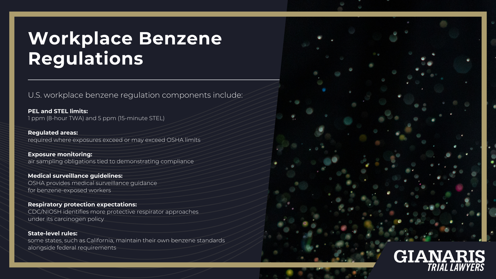 Occupational Benzene Exposure and Cancer Risk; Industries and Jobs with High Benzene Exposure Risk; How Workers are Exposed to Benzene On the Job;