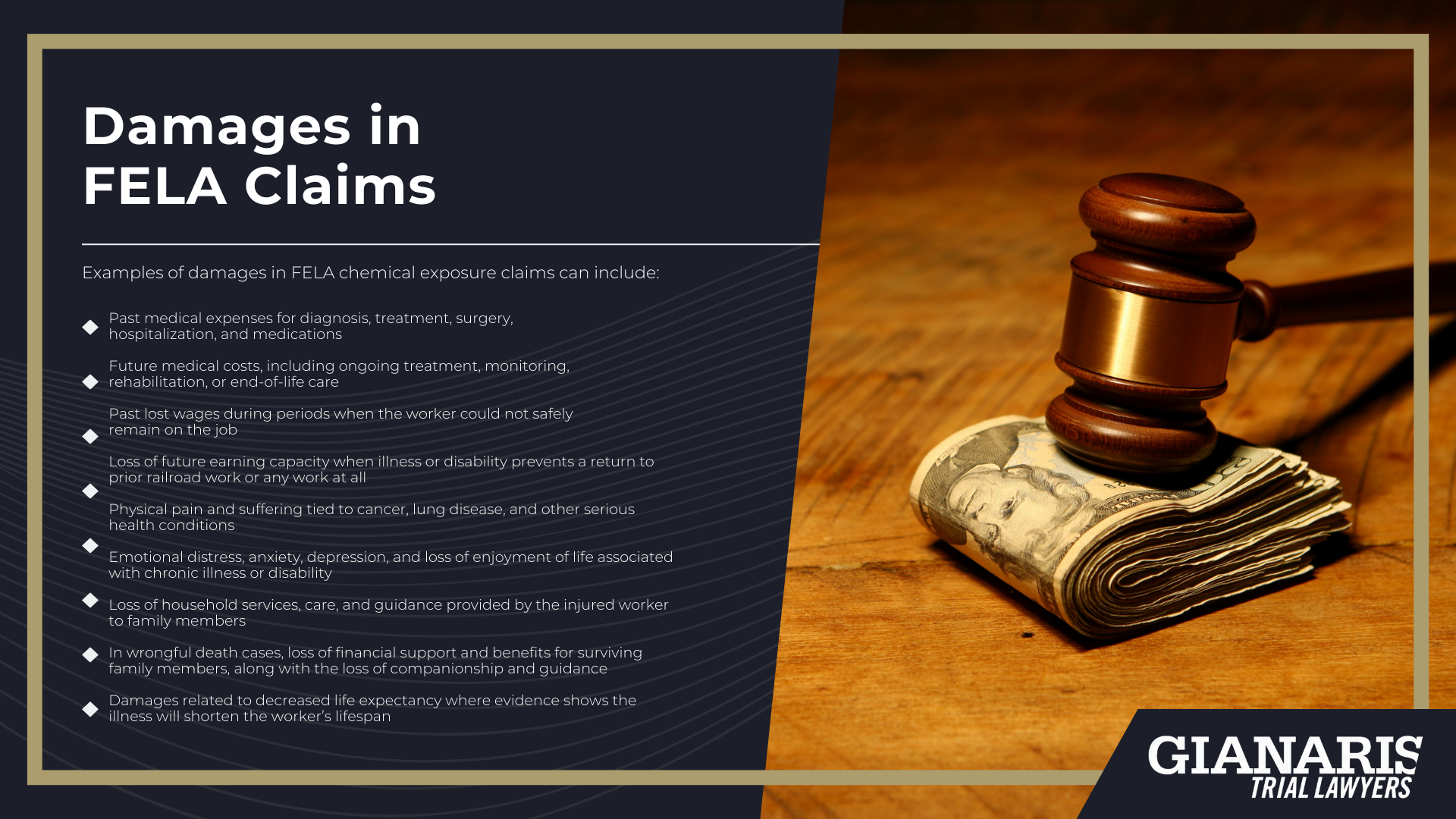 Types of Railyards and Railroad Operations (2); Chemical Exposure Risks in Rail Operations; Health Risks of Chemical Exposure in the Railroad Industry; Types of Railyards and Railroad Operations (2); Chemical Exposure Risks in Rail Operations; Health Risks of Chemical Exposure in the Railroad Industry; How Railroad Workers Can Seek Justice For Chemical Exposure; What is the Federal Employers Liability Act (FELA); Evidence for a FELA Exposure Claim; Damages in FELA Claims