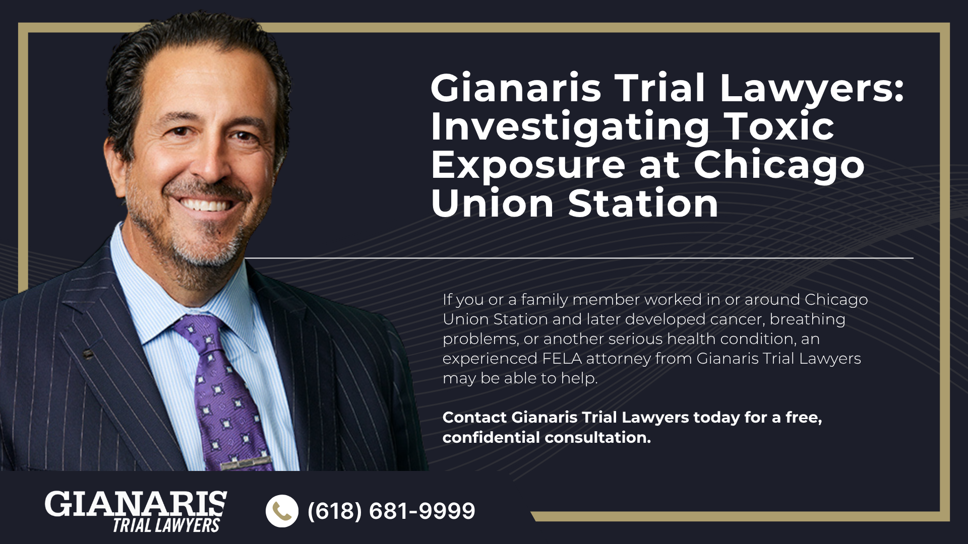 Overview_ Chicago Union Station Toxic Exposure Investigation; Documented Air-Quality Problems At Chicago Union Station; Types Of Toxic Exposures At Chicago Union Station; Jobs And Work Histories Most Likely To Involve Exposure at Union Station; Cancers And Diseases Reported In Railroad Diesel Exposure Cases; Building A Chicago Union Station Exposure Case_ Evidence And Investigation; Overview_ Chicago Union Station Toxic Exposure Investigation; Documented Air-Quality Problems At Chicago Union Station; Types Of Toxic Exposures At Chicago Union Station; Jobs And Work Histories Most Likely To Involve Exposure at Union Station; Cancers And Diseases Reported In Railroad Diesel Exposure Cases; Building A Chicago Union Station Exposure Case_ Evidence And Investigation